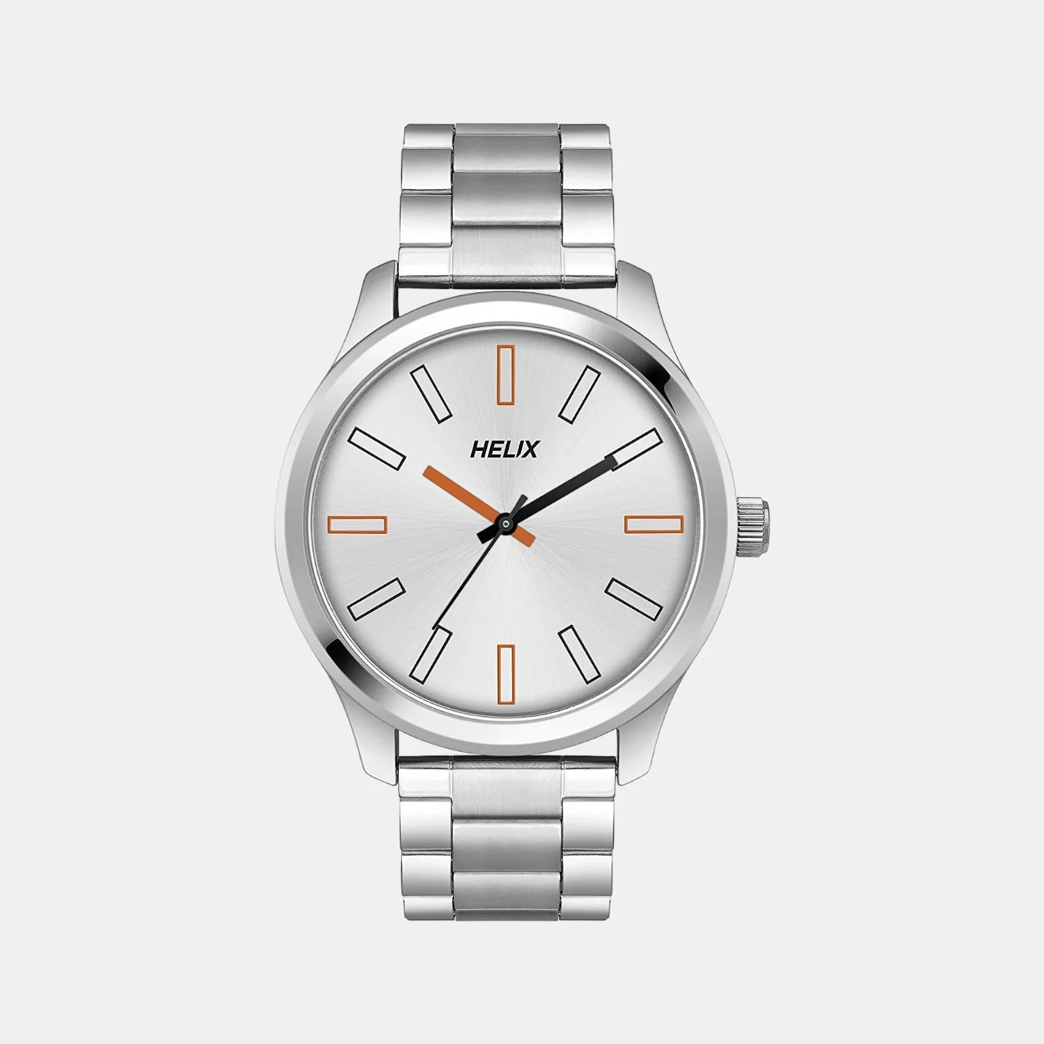 Men Quartz Silver Dial Analog Stainless Steel Watch TW043HG05