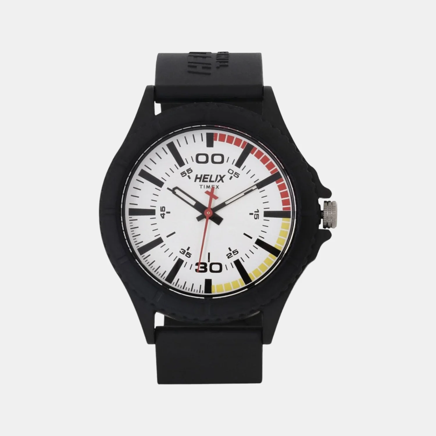 Men Quartz White Dial Analog Rubber Watch TW033HG00