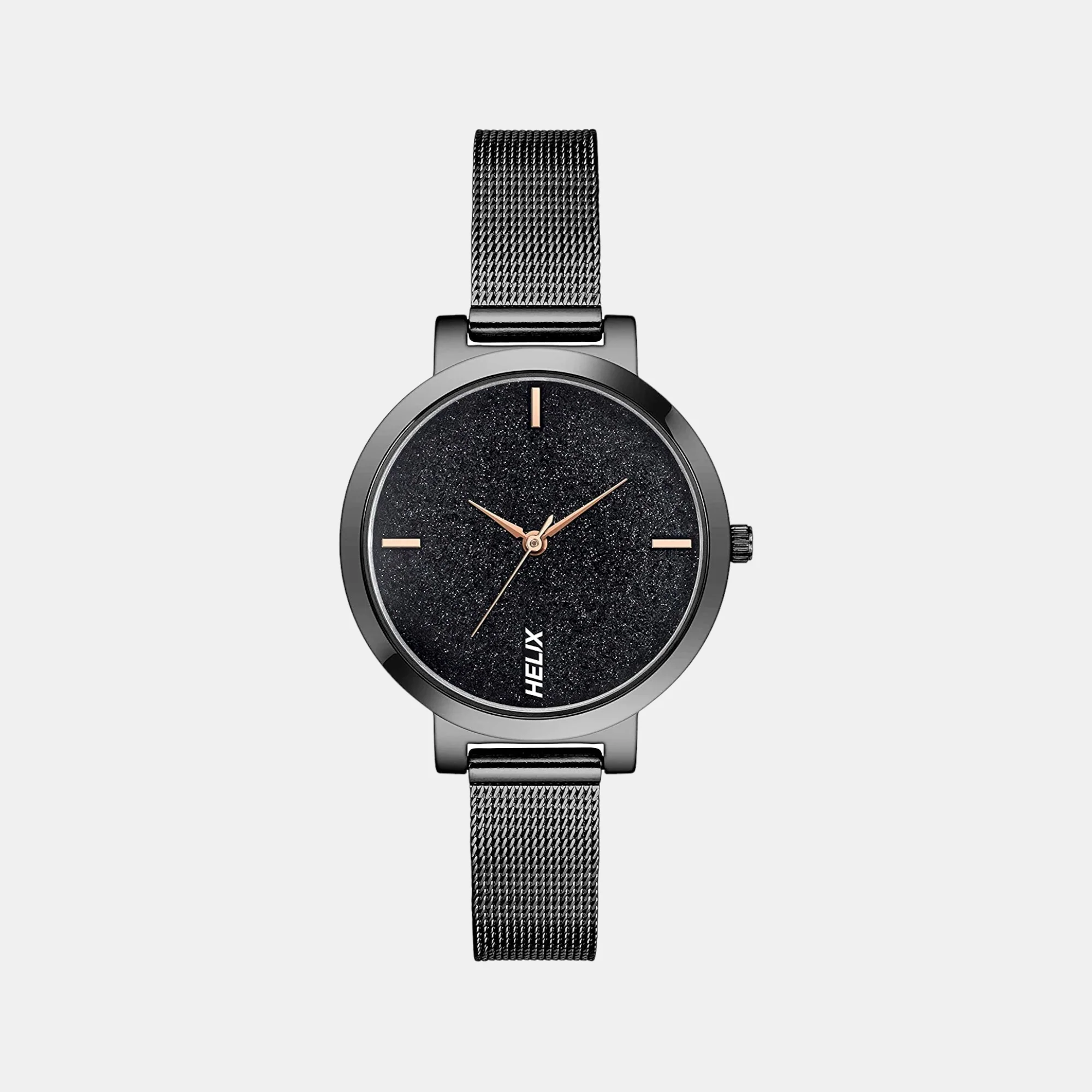 Women Quartz Black Dial Analog Stainless Steel Watch TW041HL22