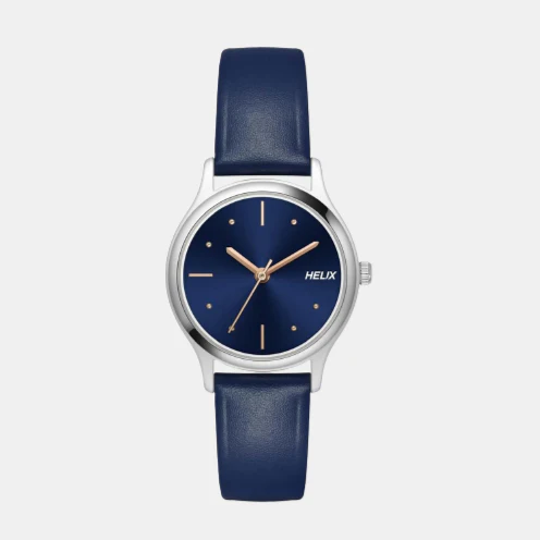 Women Quartz Blue Dial Analog Leather Watch TW051HL00 - Image 2