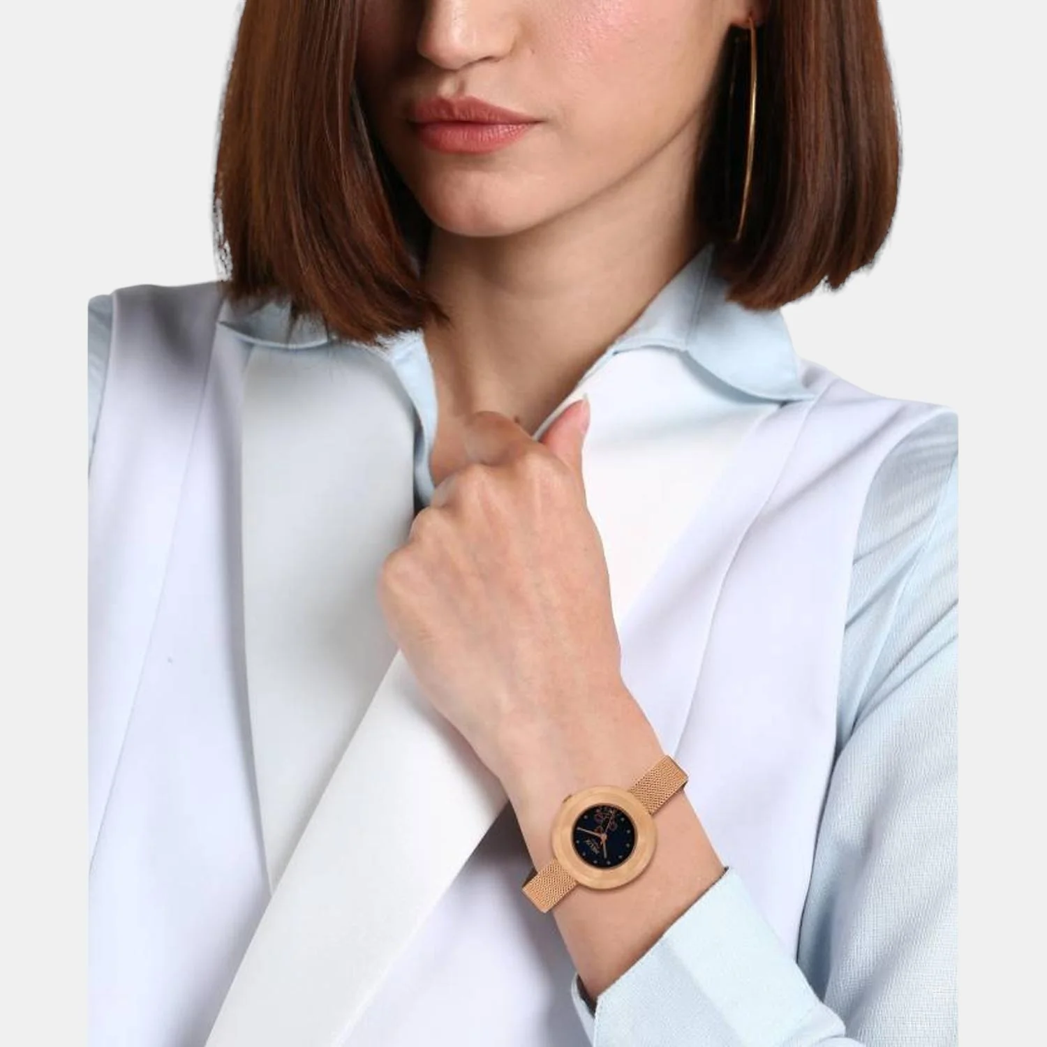 Women Quartz Blue Dial Analog Stainless Steel Watch TW038HL03 - Image 4