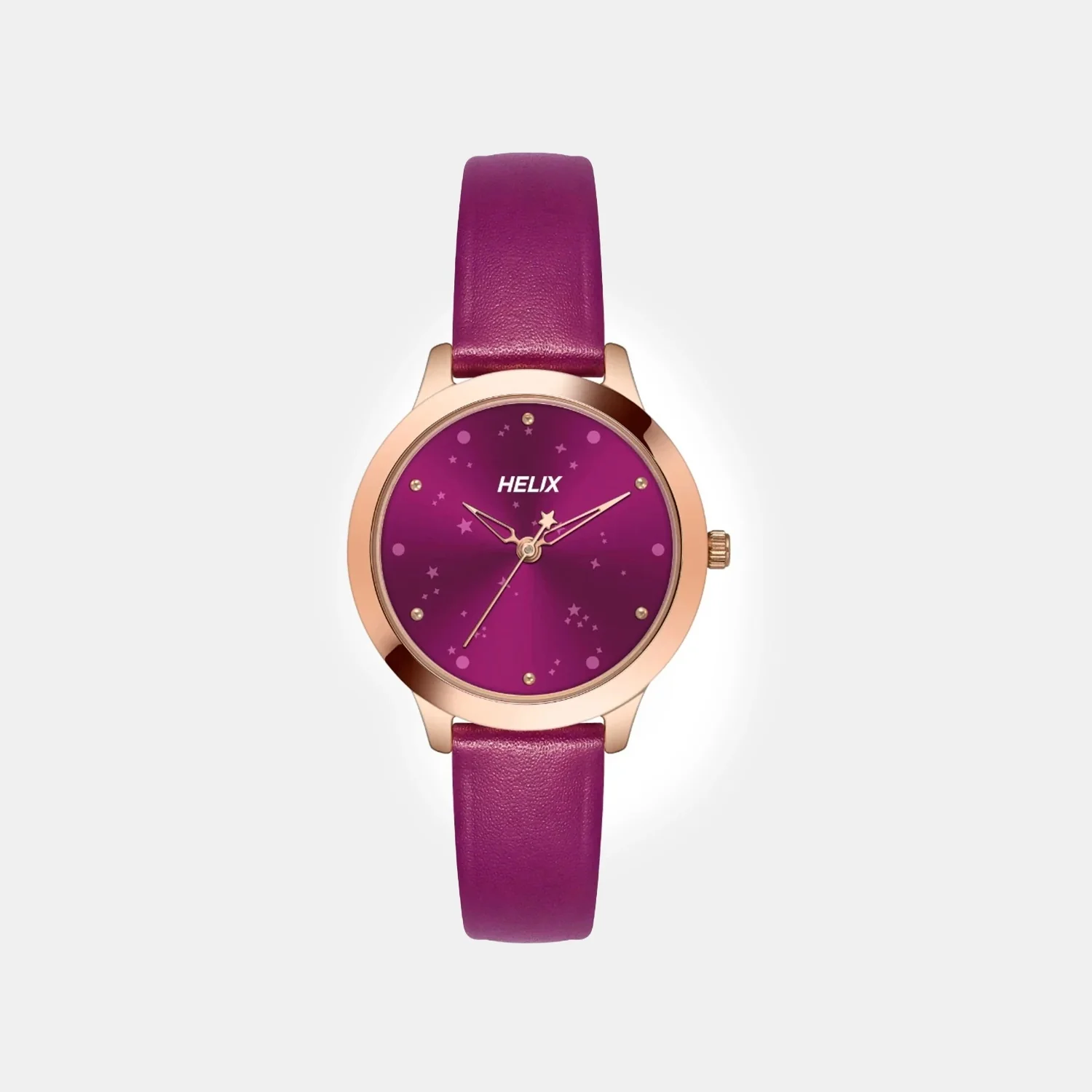 Women Quartz Magenta Dial Analog Leather Watch TW022HL32