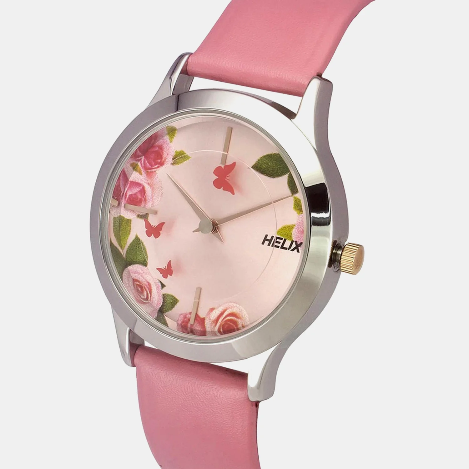 Women Quartz Pink Dial Analog Leather Watch TW053HL04 - Image 2