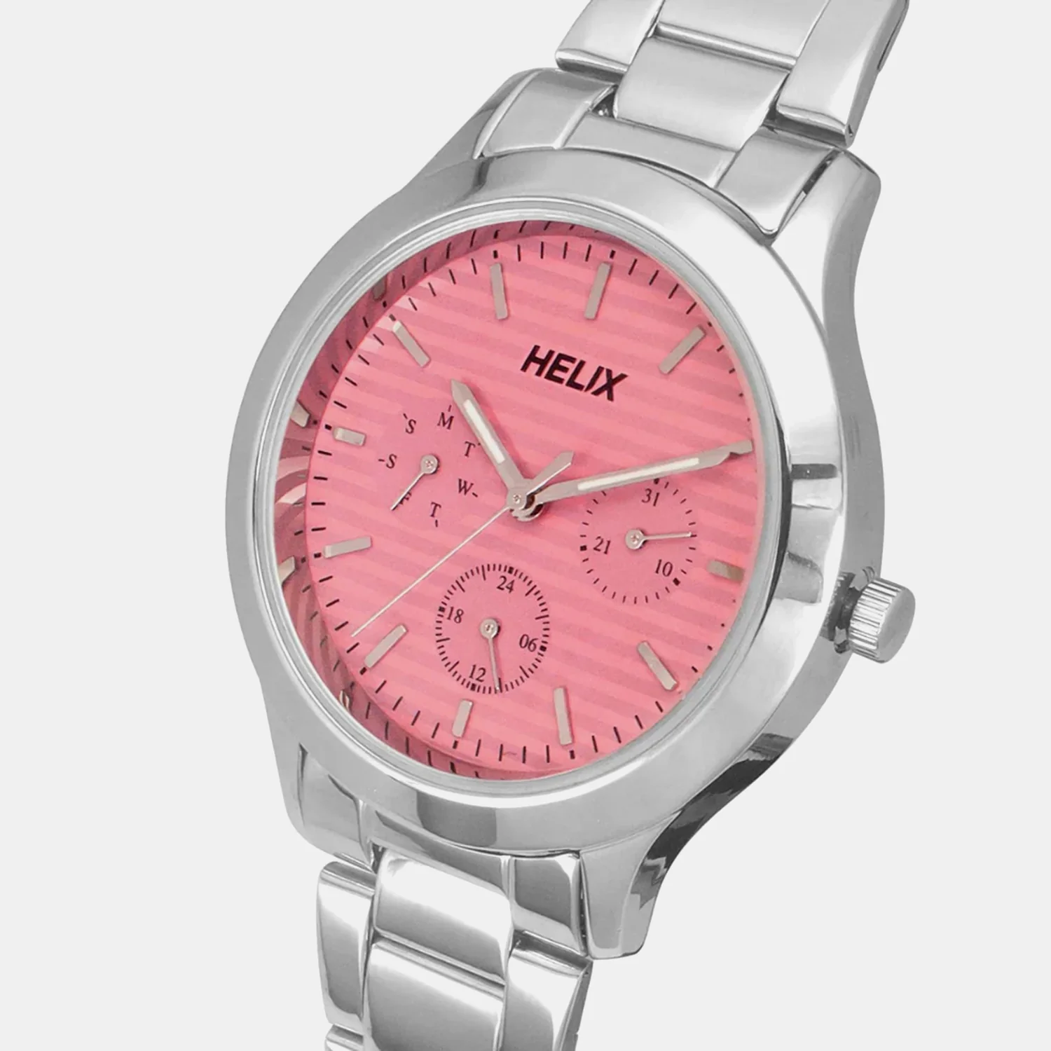 Women Quartz Pink Dial Chronograph Stainless Steel Watch TW053HL01 - Image 2