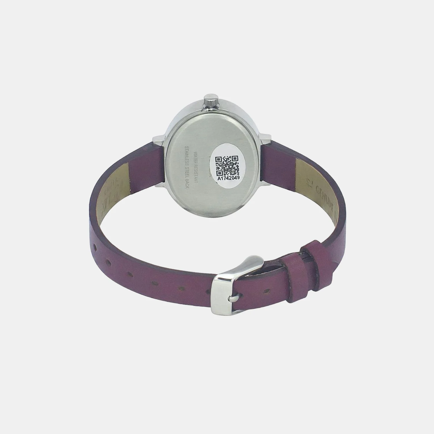 Women Quartz Purple Dial Analog Leather Watch TW039HL06 - Image 2