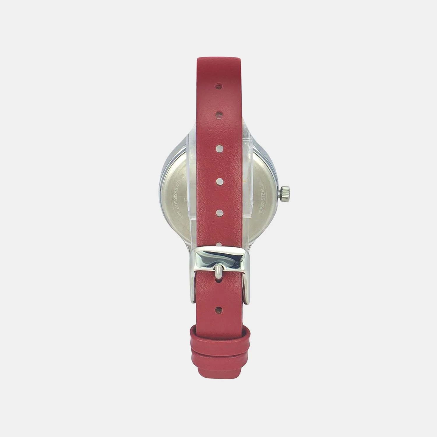 Women Quartz Red Dial Analog Leather Watch TW027HL20 - Image 4