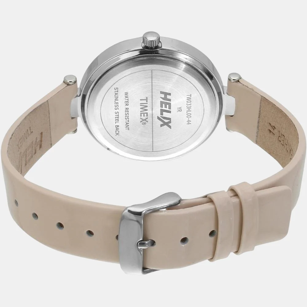 Women Quartz Rose Gold Dial Analog Leather Watch TW033HL00 - Image 3