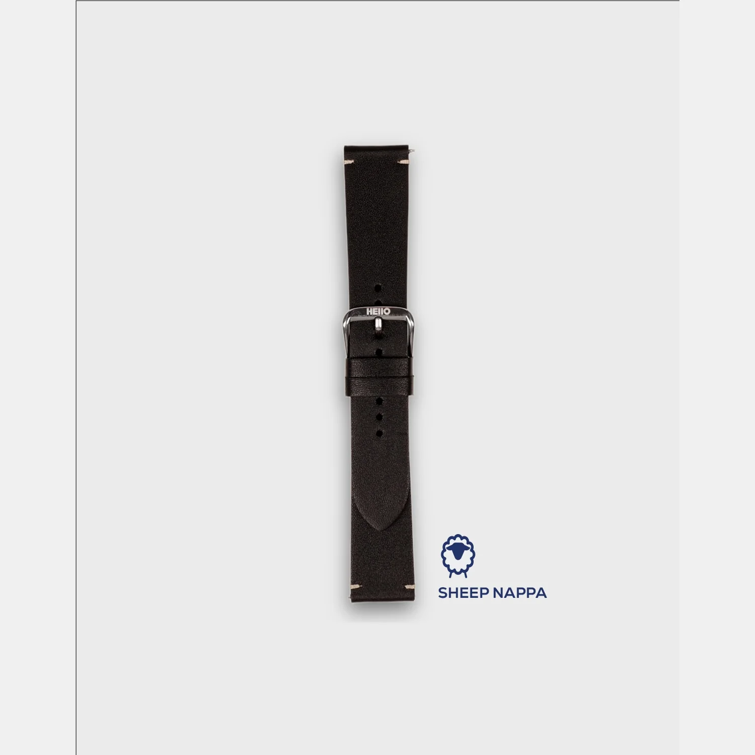 Men Sheep Nappa Leather Strap INTRO 2.0 DS - BLACK HAWK 20 MM - Image 3