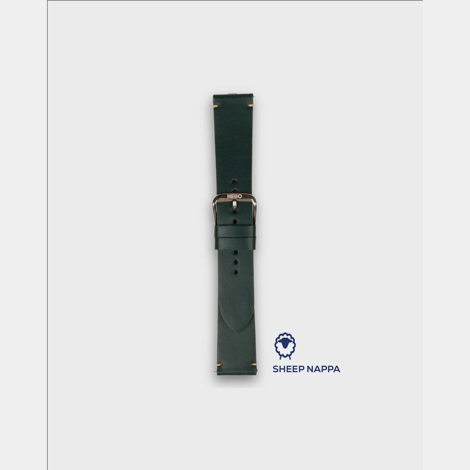 Men Sheep Nappa Leather Strap INTRO 2.0- DS - DEEP FOREST 18 MM - Image 3