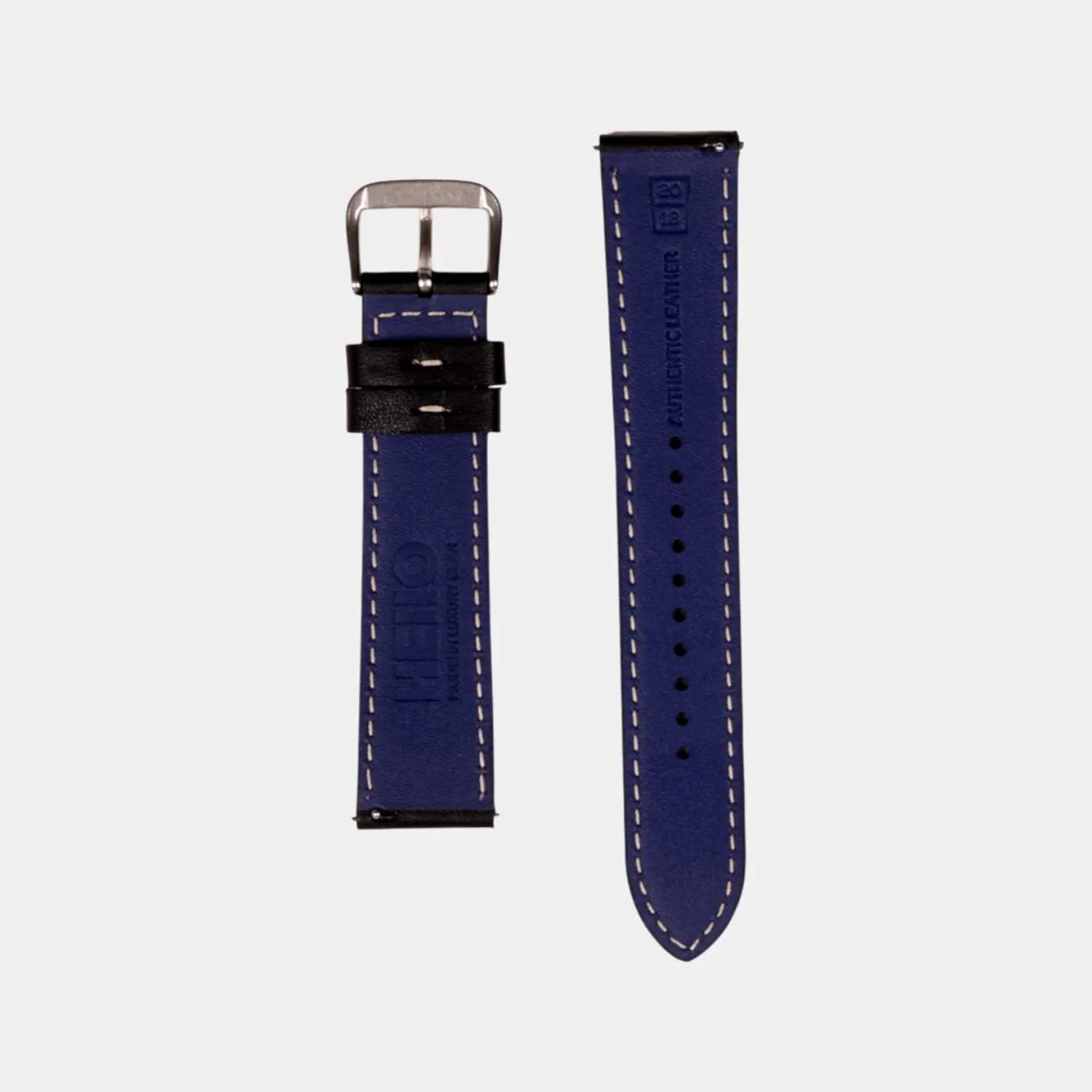 Men Sheep Nappa Leather Strap INTRO 2.0 PS - BLACK HAWK 18 MM - Image 2