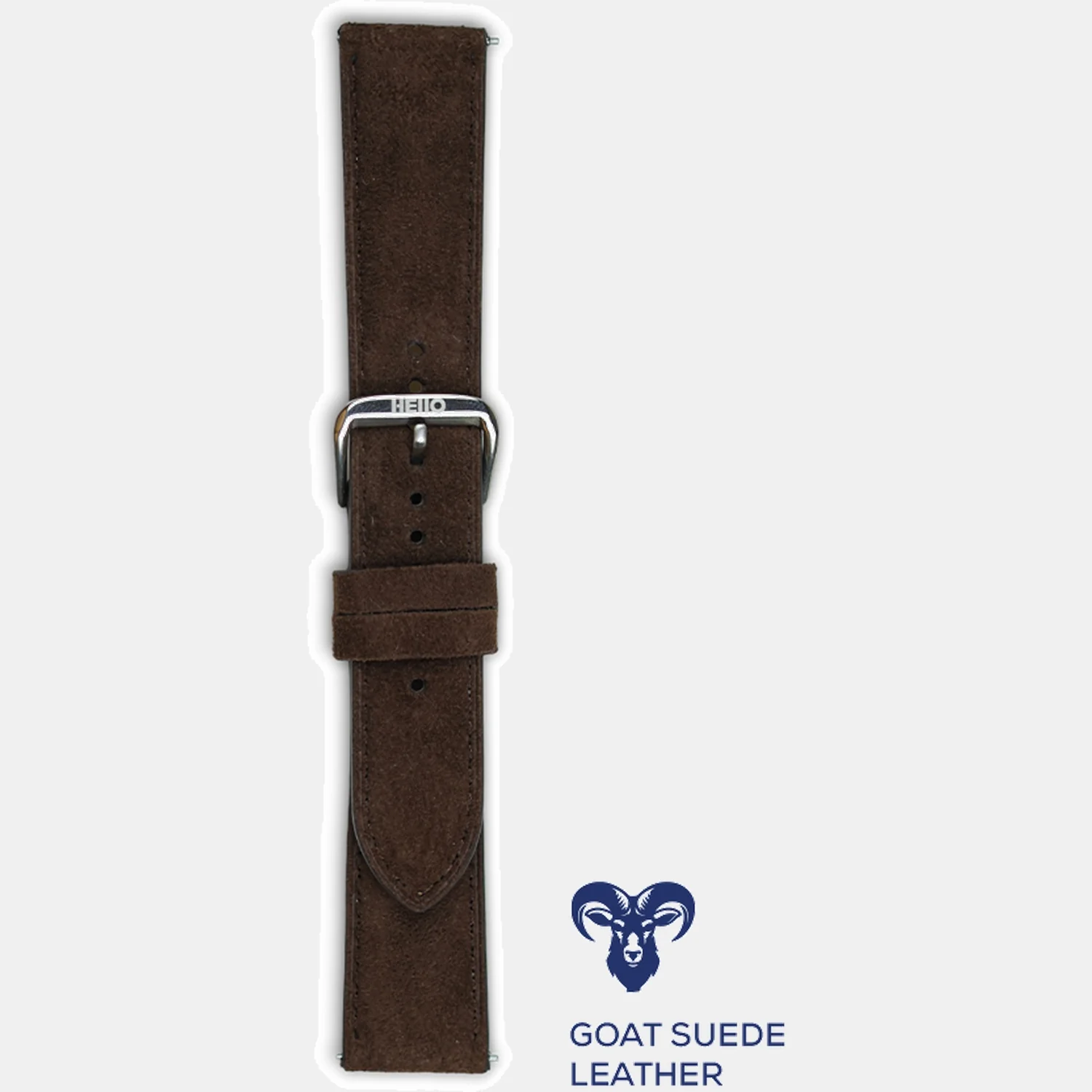 Men Suede Leather Strap GRACE IN SUEDE- WET EARTH 22 MM - Image 3