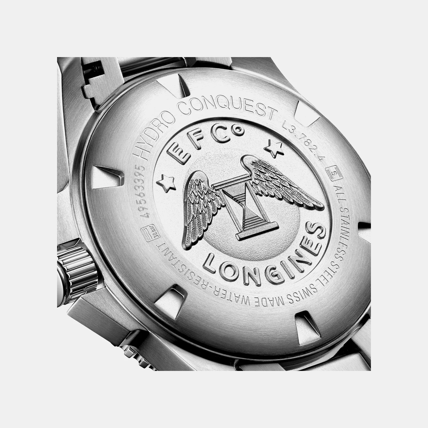 Hydroconquest Men Quartz Grey Dial Analog Stainless Steel Watch L37824766 - Image 3