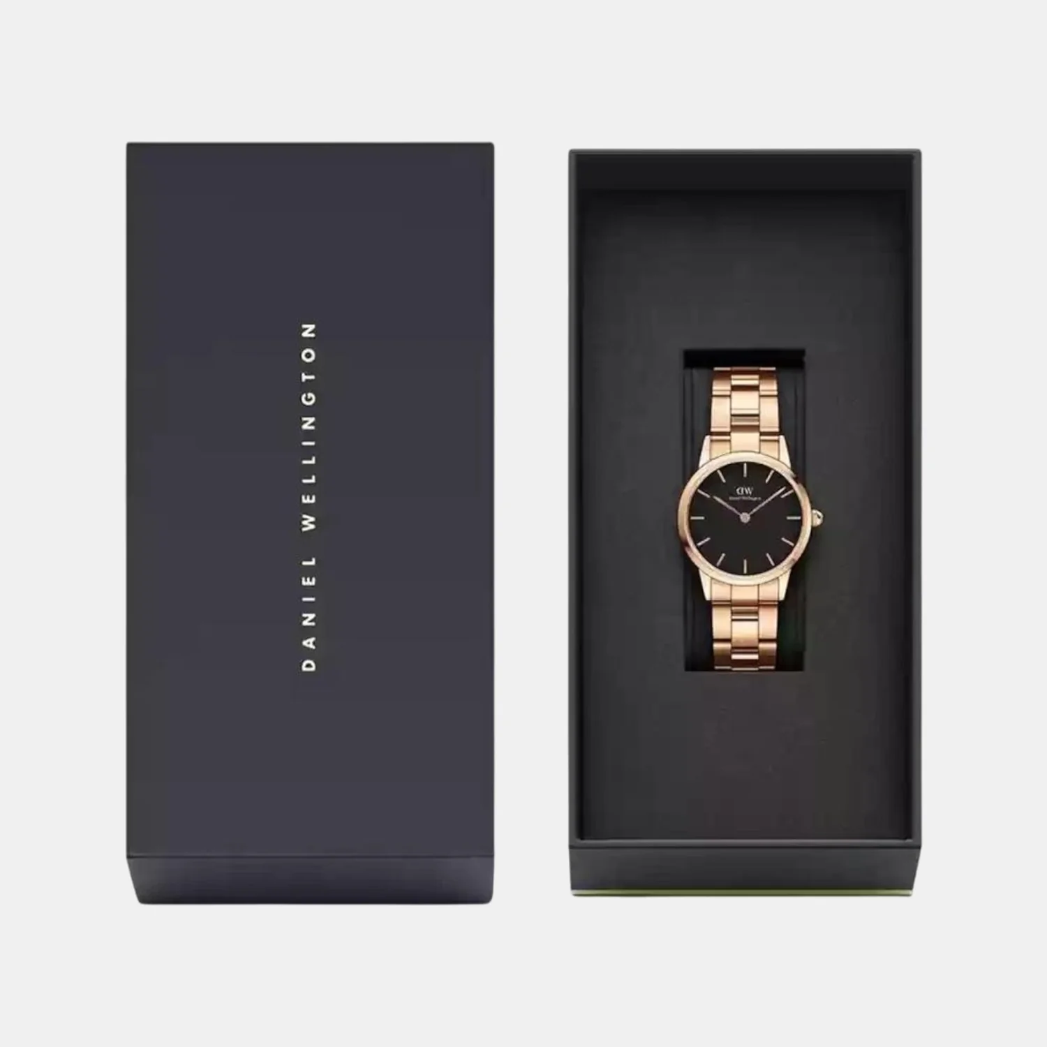 Iconic Women Quartz Black Dial Analog Stainless Steel Watch DW00100214 - Image 4