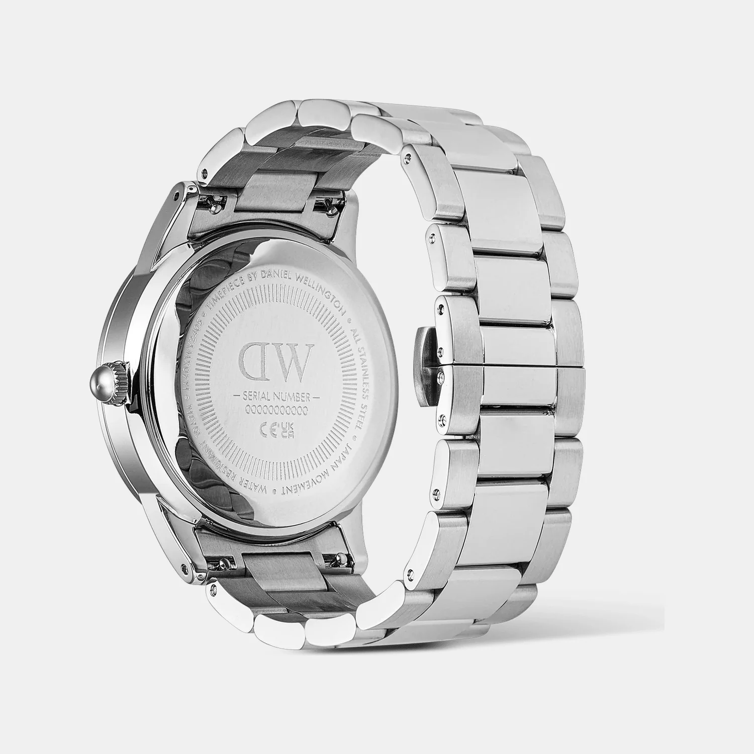 Index Bezel Men Quartz White Dial Analog Stainless Steel Watch DW00100818K - Image 3