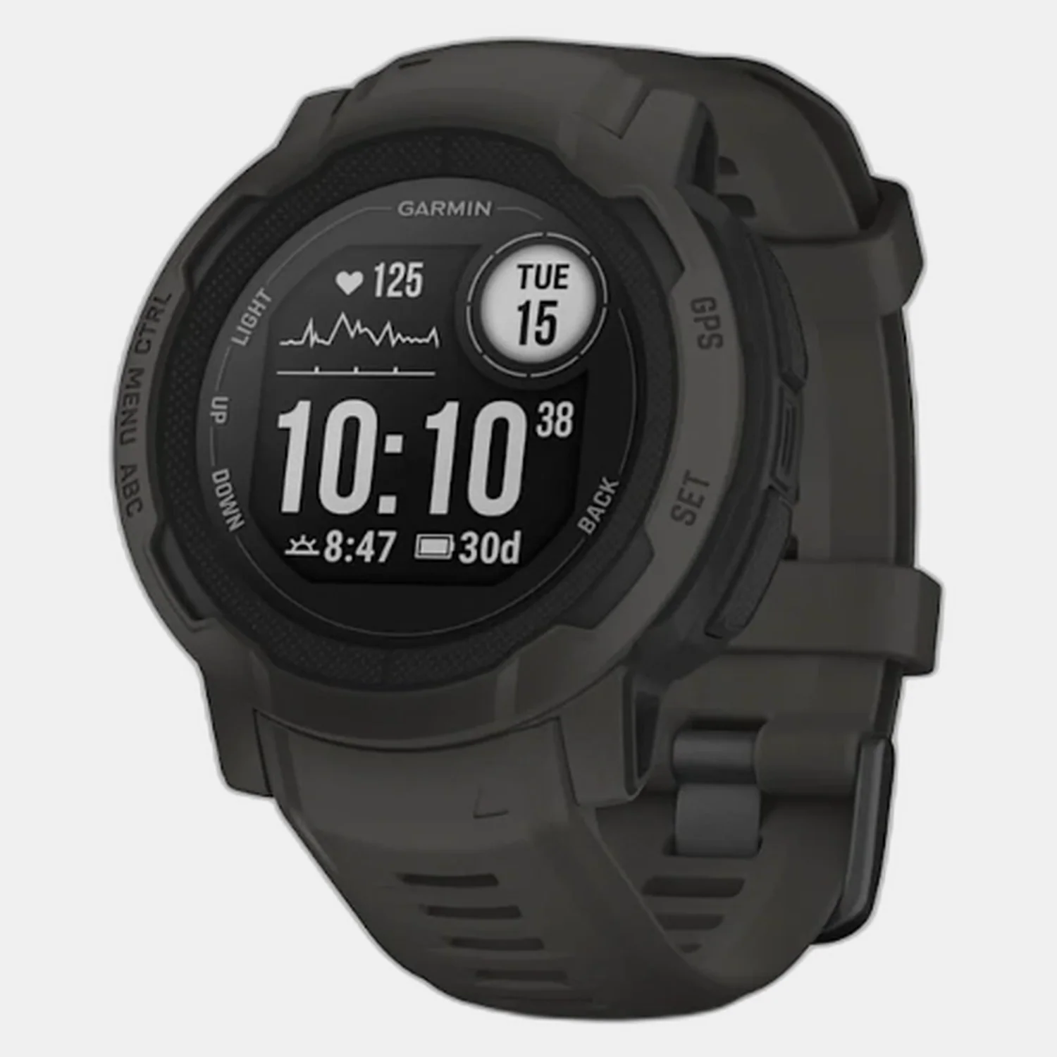 Instinct 2 Unisex Black Dial Digital Silicone Watch 010-02626-00 - Image 3