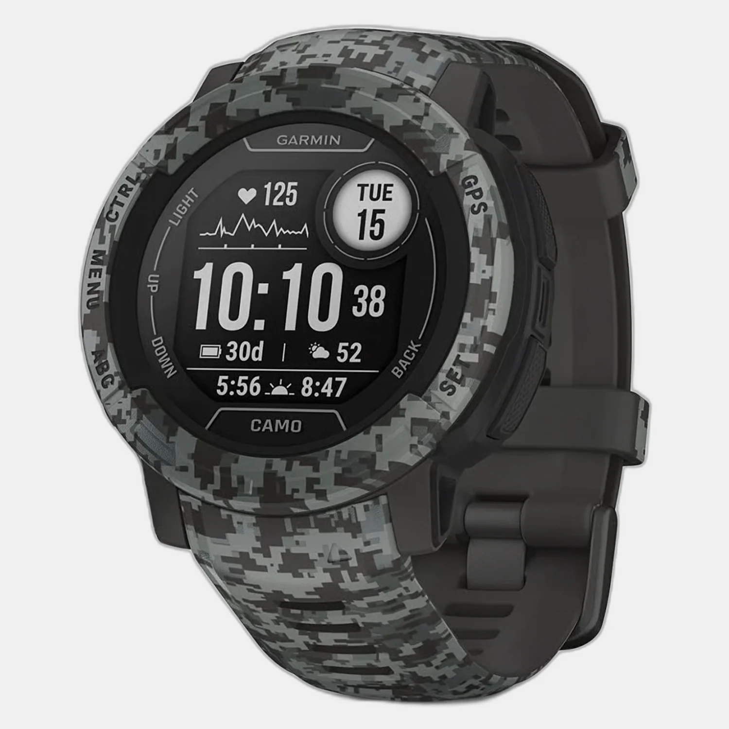 Instinct 2 Unisex Black Dial Digital Silicone Watch 010-02626-63 - Image 2