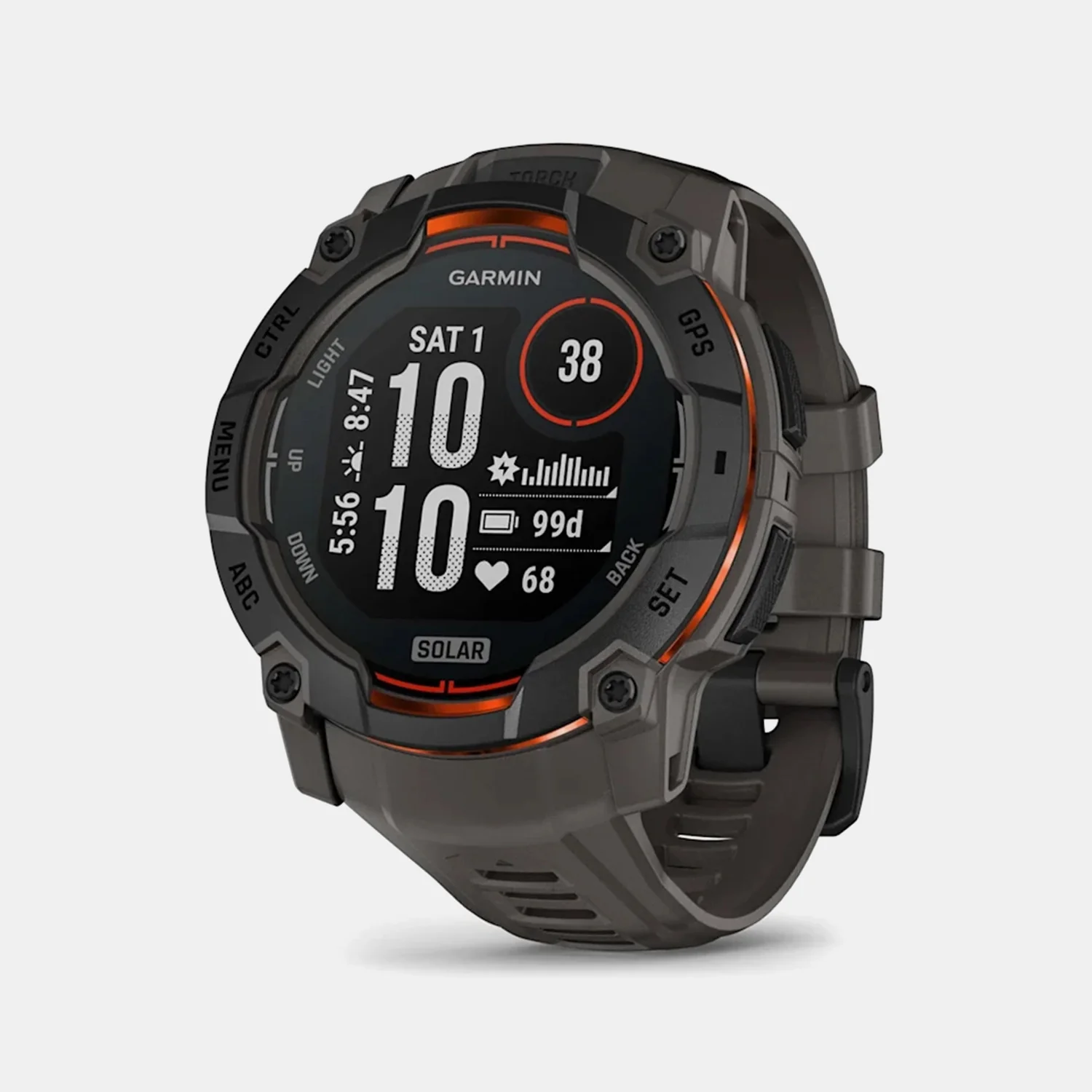 Instinct 3 Unisex Black Dial Digital Silicone Watch 010-02935-00 - Image 2