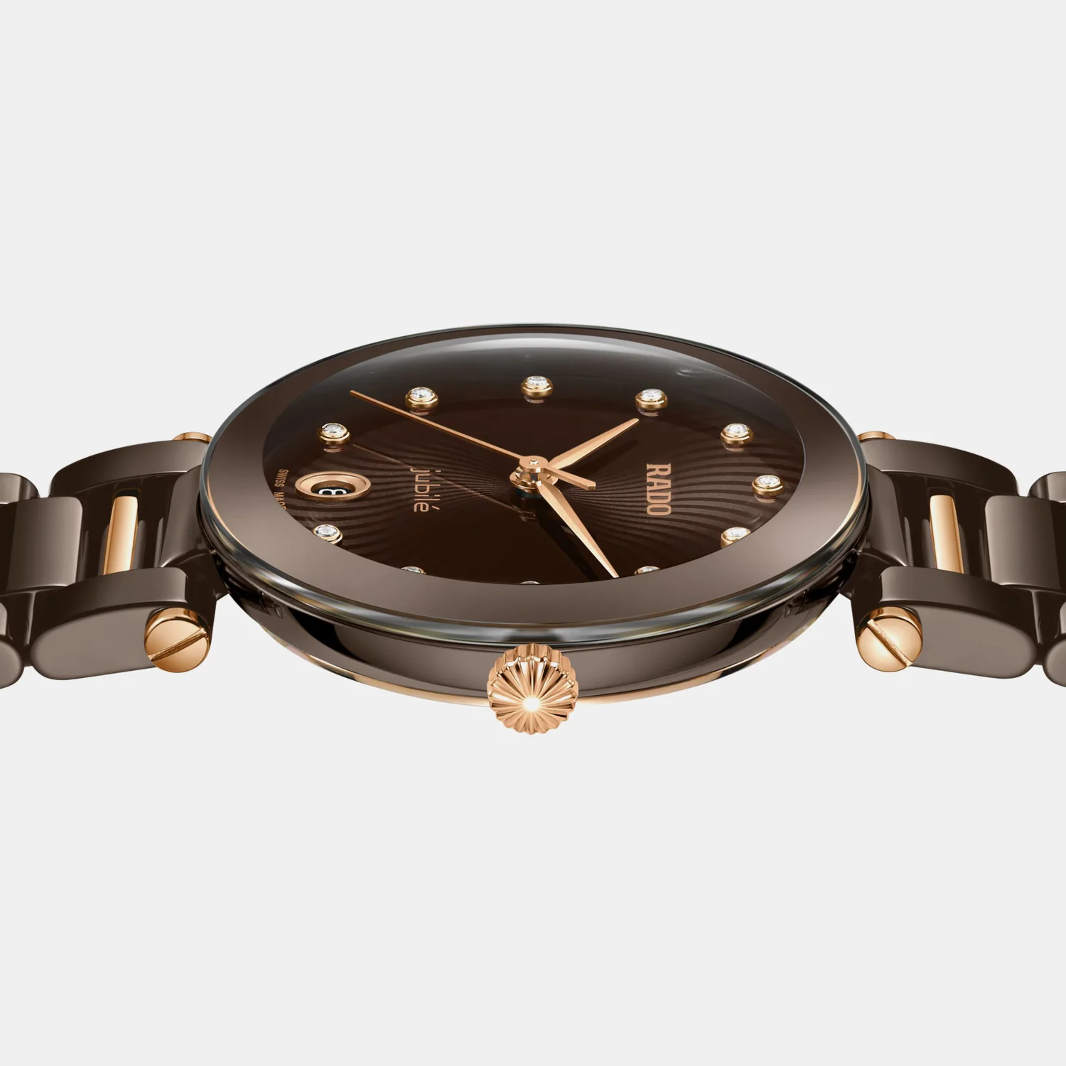 LaCoupole Women Quartz Brown Dial Analog Ceramic Watch R22242703 - Image 3