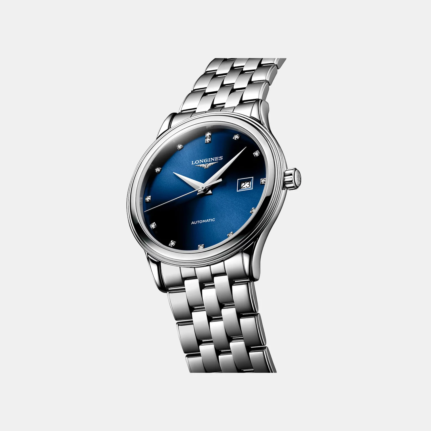 Flagship Classic Men Automatic Sunray Blue Dial Analog Stainless Steel Watch L49844976 - Image 2