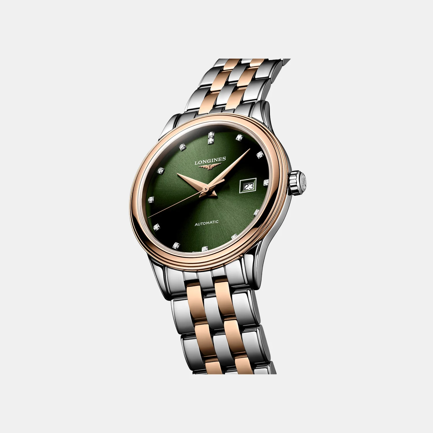 Flagship Classic Women Automatic Sunray Green Dial Analog Stainless Steel Watch L43743077 - Image 3