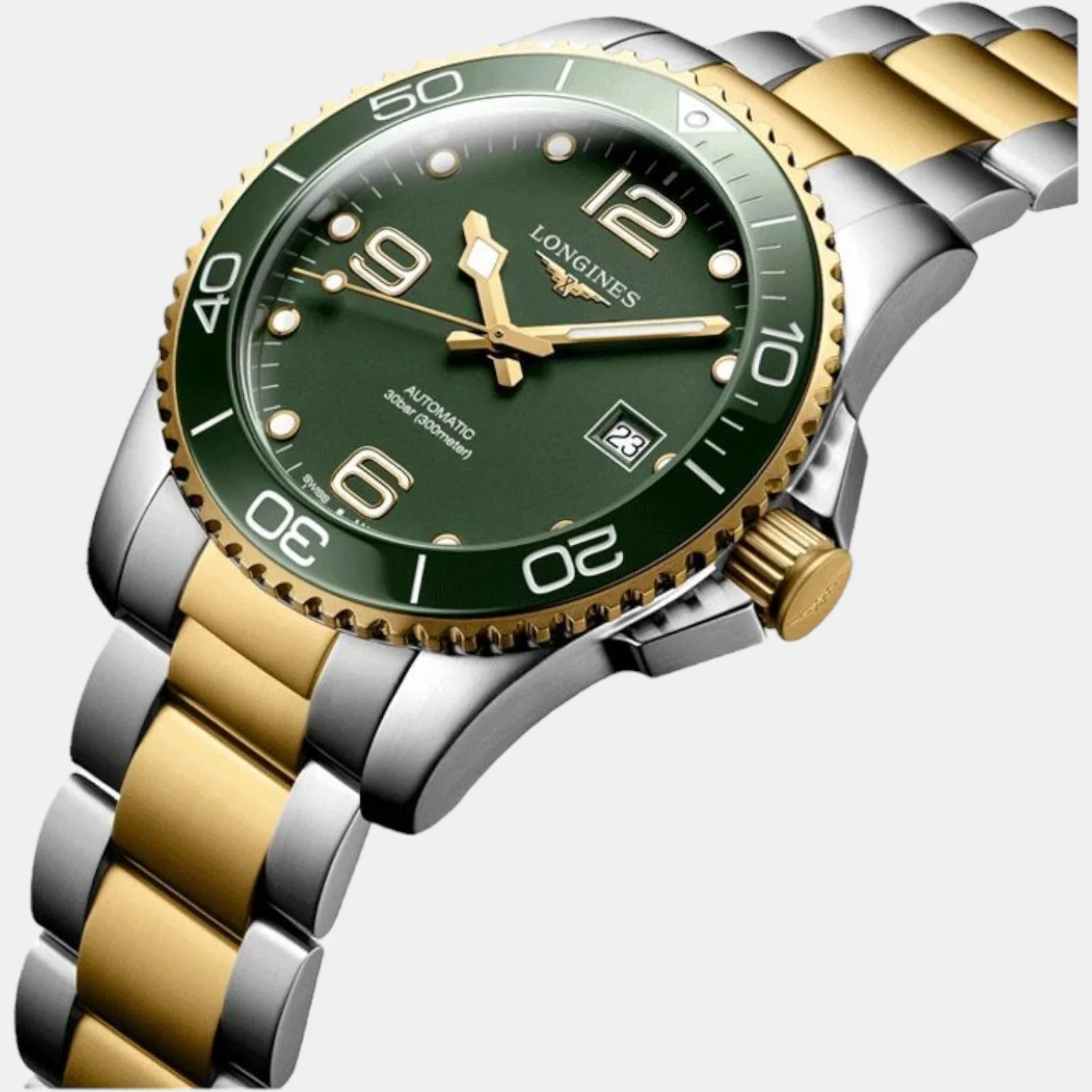 Hydroconquest Men Automatic Green Dial Analog Stainless Steel Watch L37813067 - Image 2
