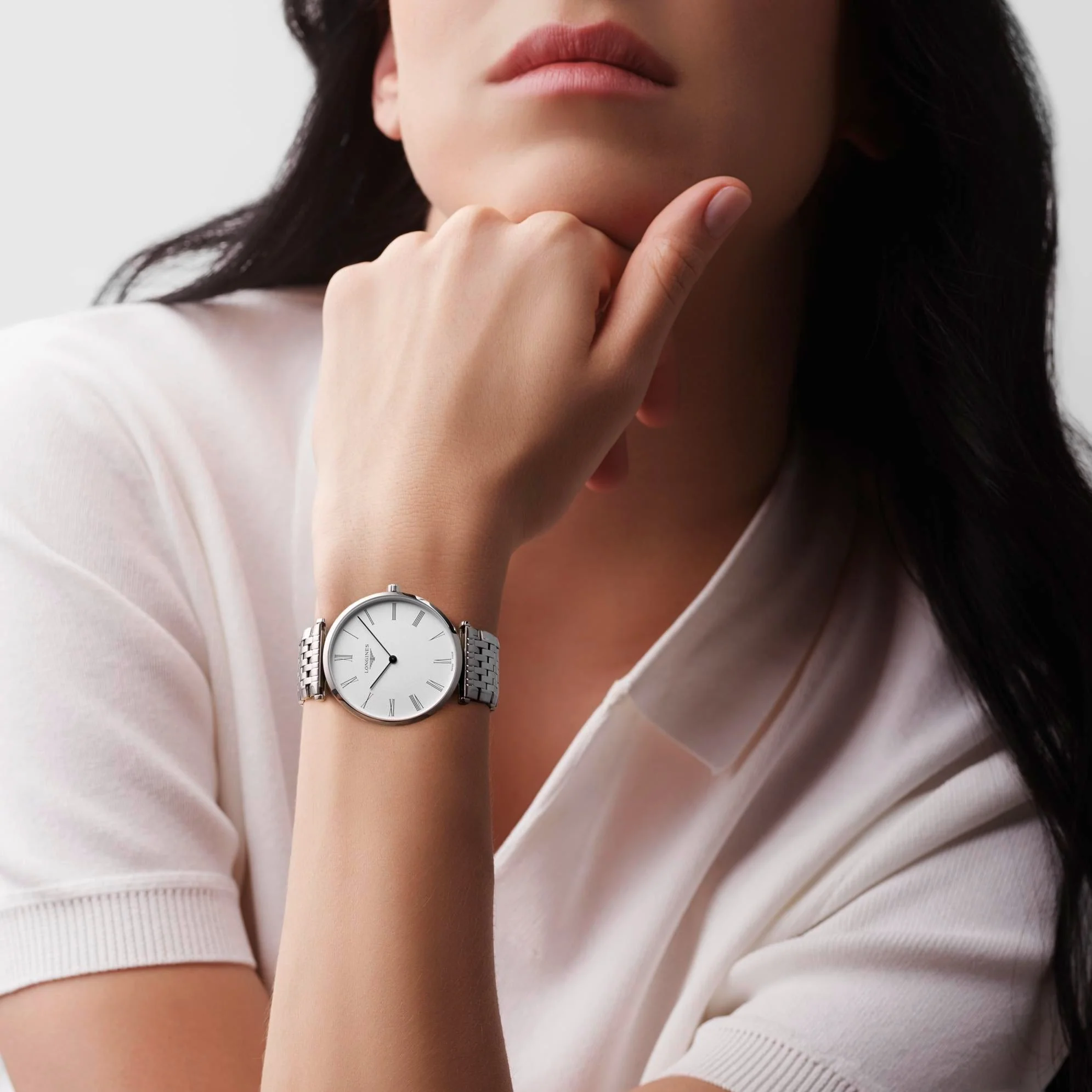 La Grande Classique Women Quartz White Dial Analog Stainless Steel Watch L48664116 - Image 2