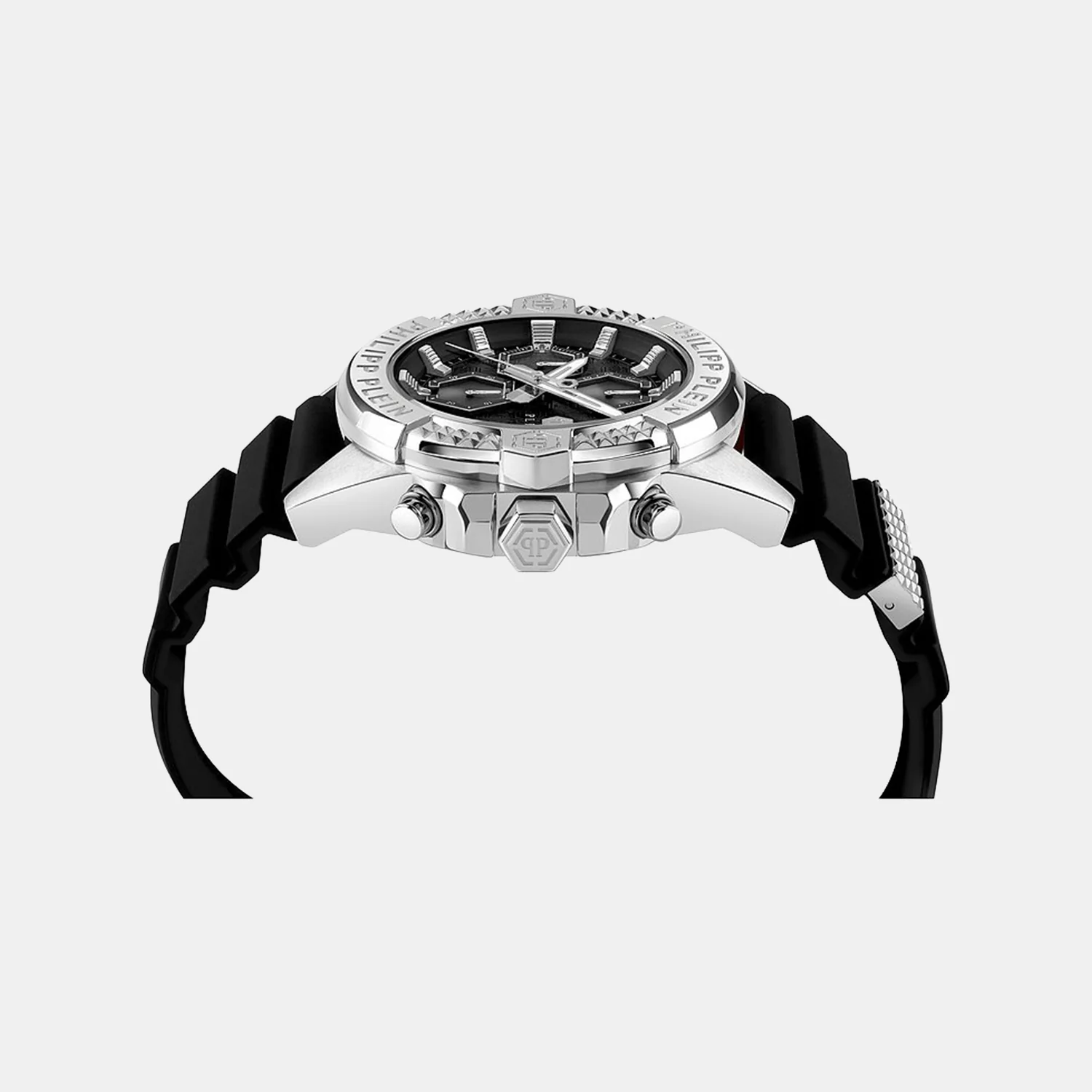 Men Quartz Black Dial Chronograph Silicone Watch PWWFA0125 - Image 2