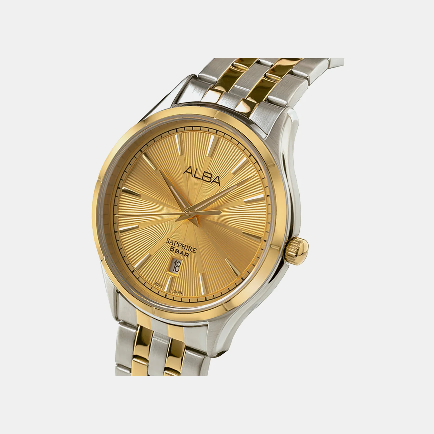Men Quartz Gold Dial Analog Stainless Steel Watch AS9T64X1 - Image 2