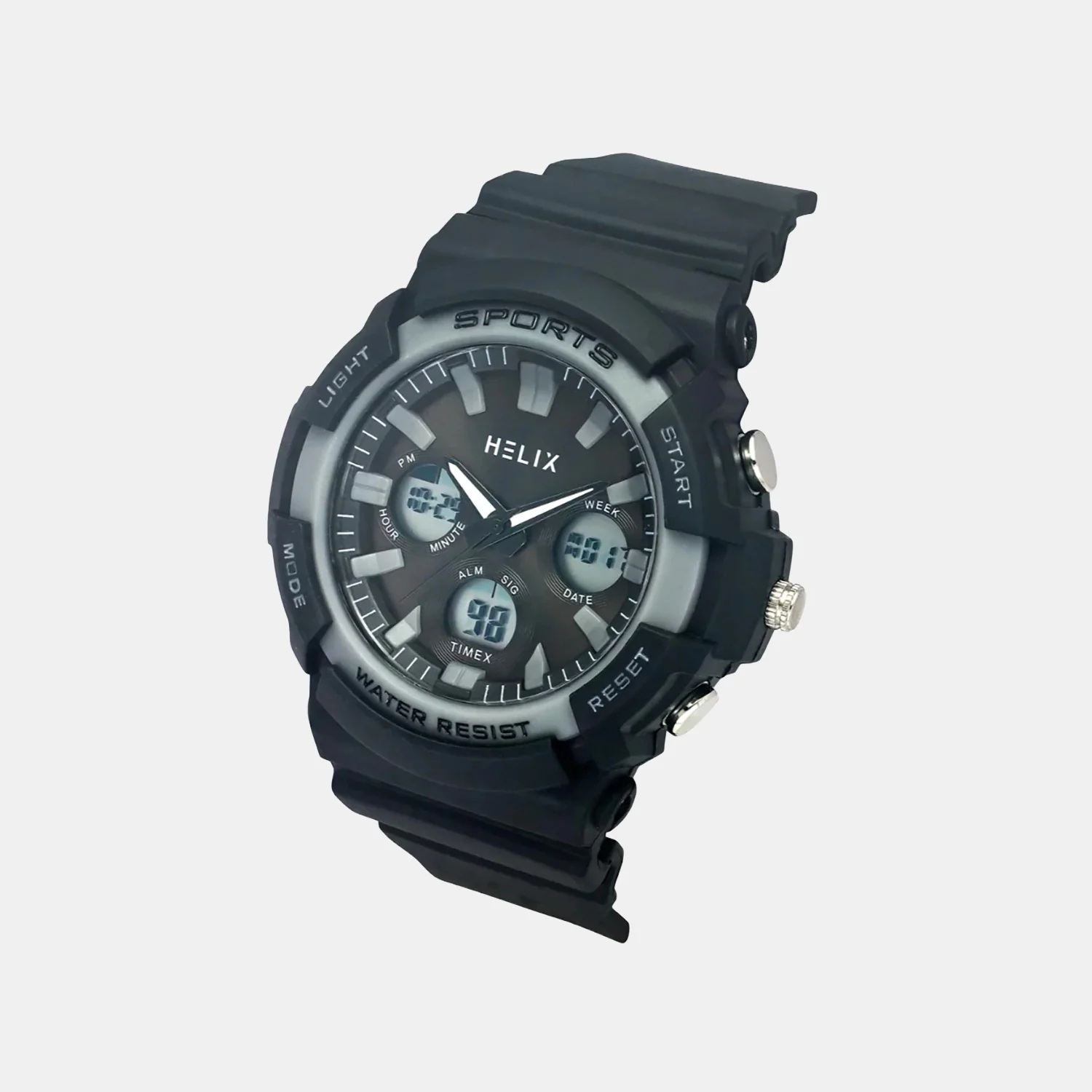 Men Quartz Grey Dial Analog-Digital Resin Watch TWESK4500T - Image 2