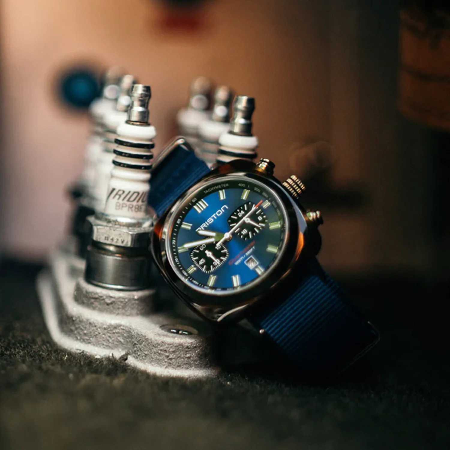 Men Quartz Navy Blue Dial Analog NATO Watch 17142.SA.TS.9.NNB - Image 3