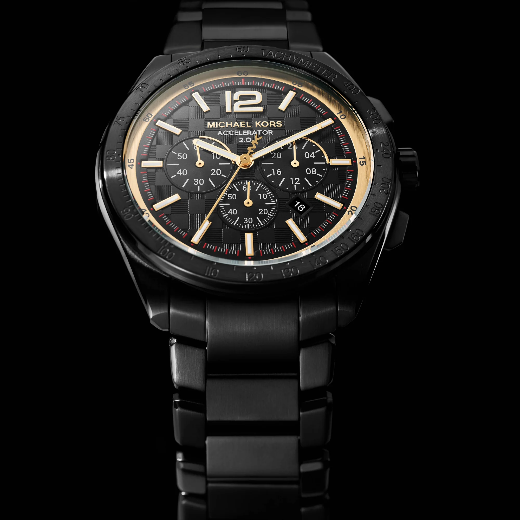 Accelerator 2.0 Men Quartz Black Dial Chronograph Stainless Steel Watch MK9179 - Image 7