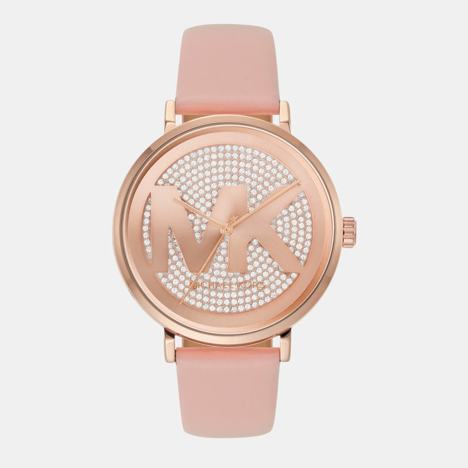 Addyson Women Quartz Rose Gold Dial Analog Leather Watch MK2957 - Image 4