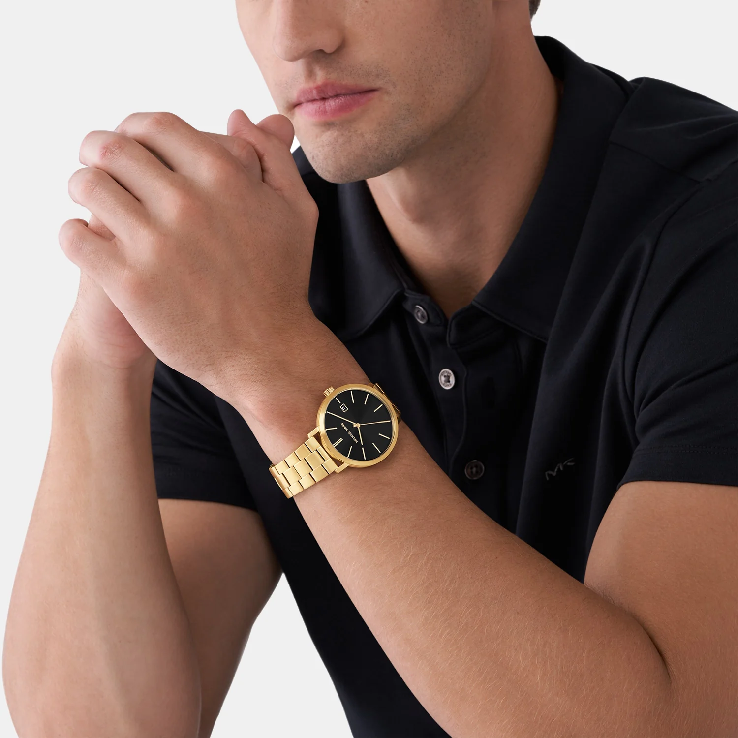 Blake Men Quartz Black Dial Analog Stainless Steel Watch MK9136 - Image 8