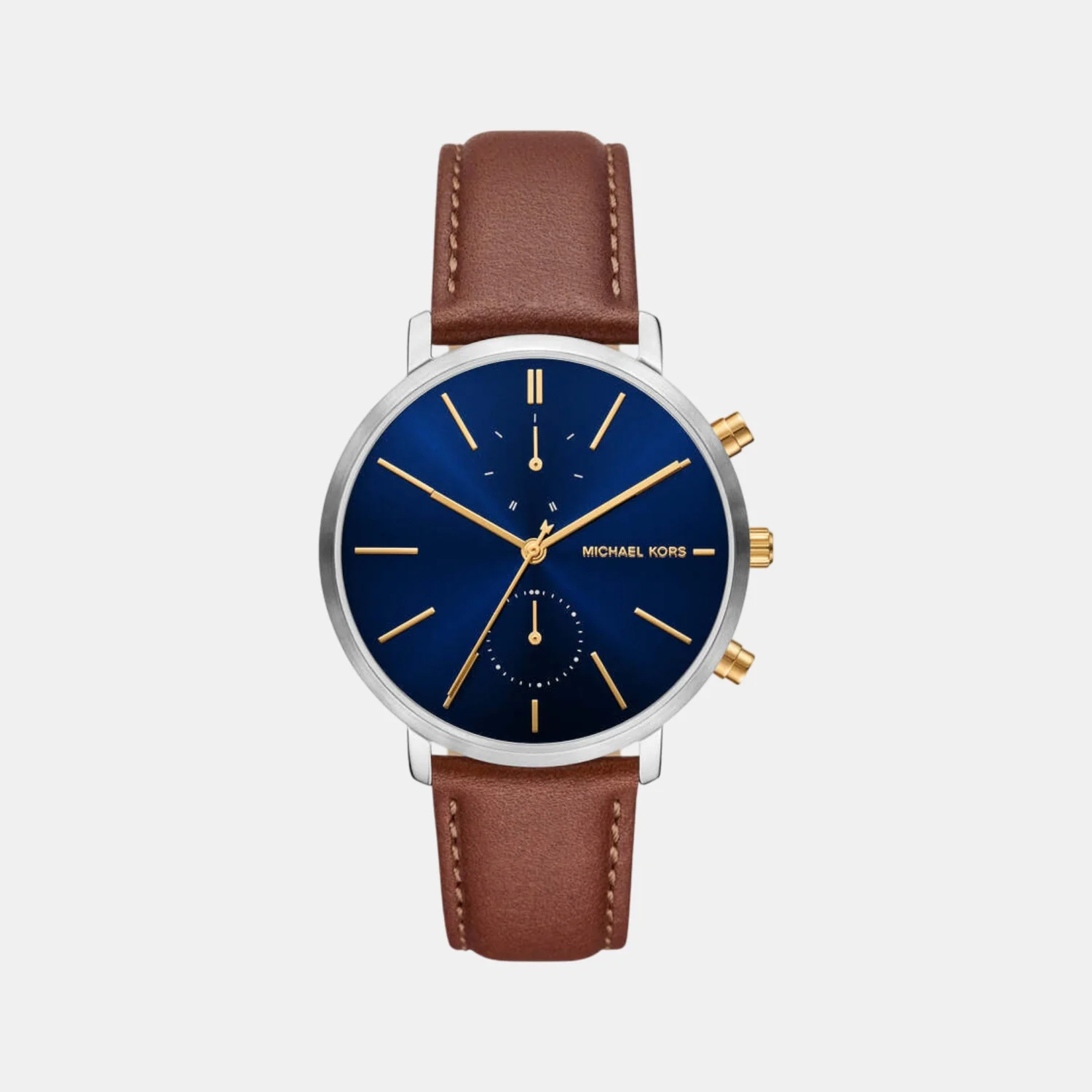 Blake Men Quartz Blue Dial Chronograph Leather Watch MK9209 - Image 2