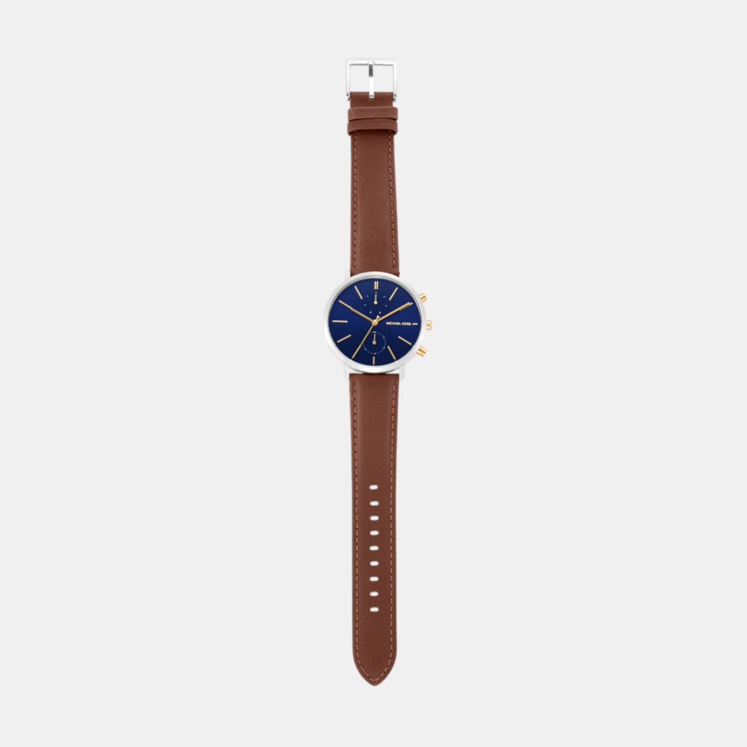 Blake Men Quartz Blue Dial Chronograph Leather Watch MK9209 - Image 5