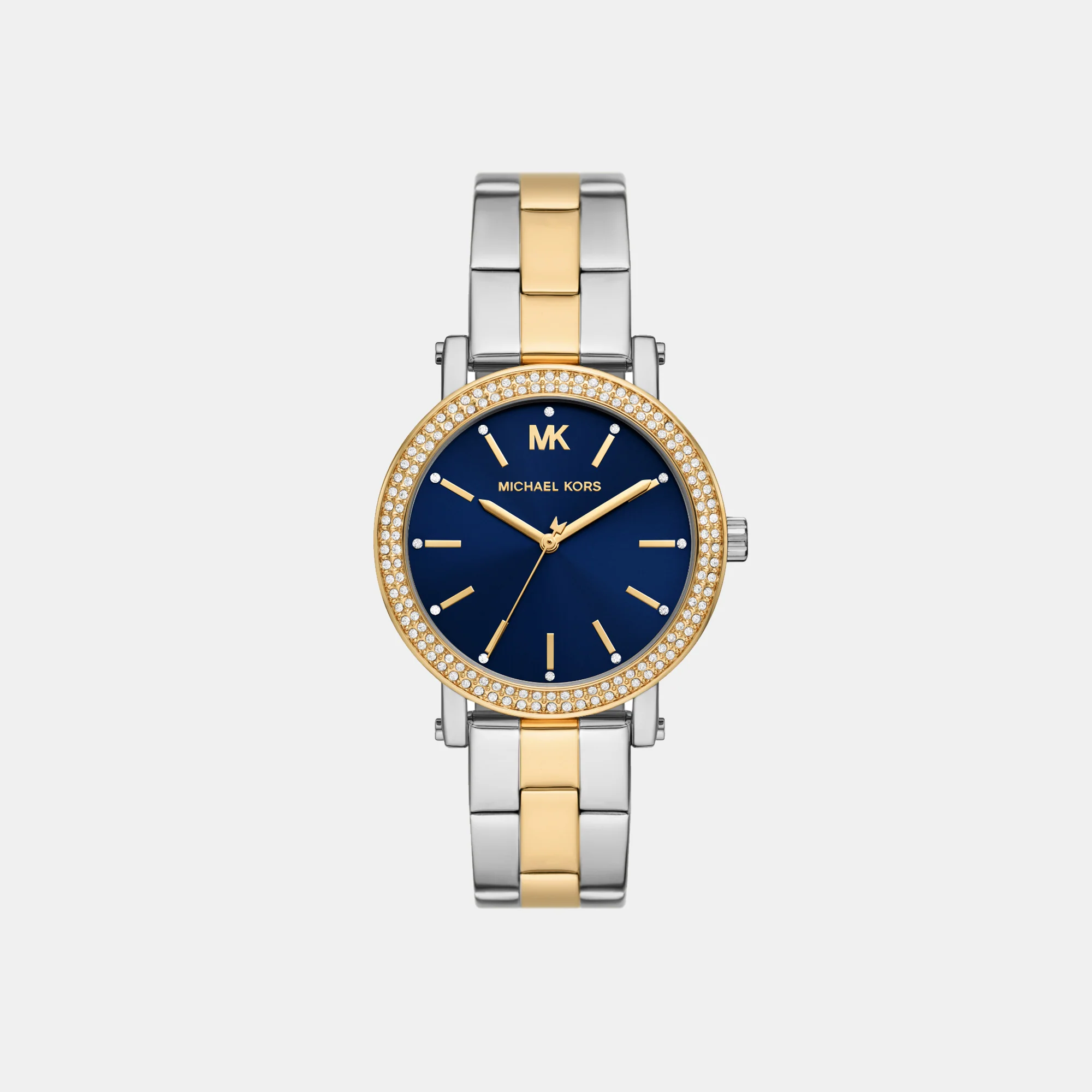 Corey Women Quartz Blue Dial Analog Stainless Steel Watch MKO1049