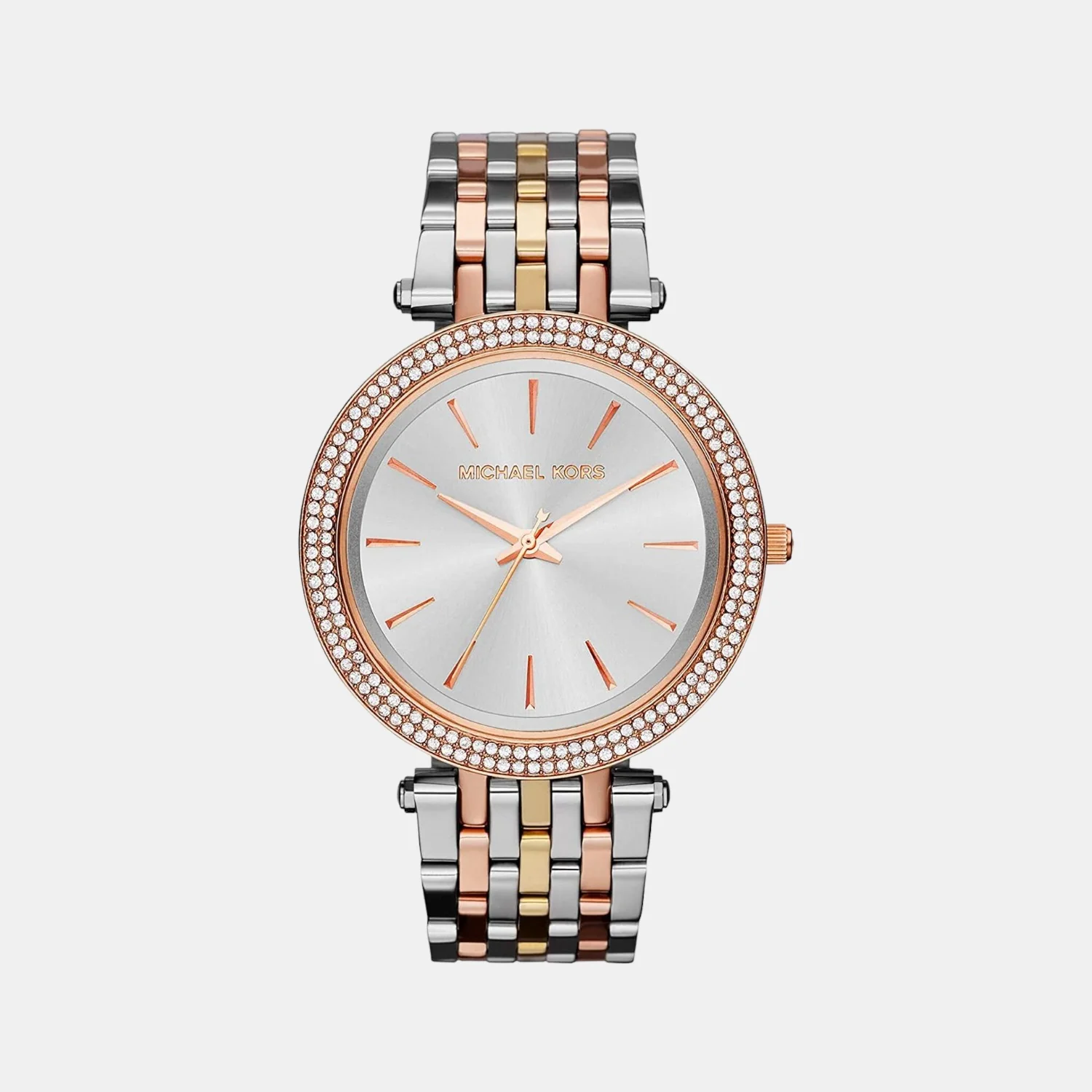Darci Women Quartz Silver Dial Analog Stainless Steel Watch MK3203