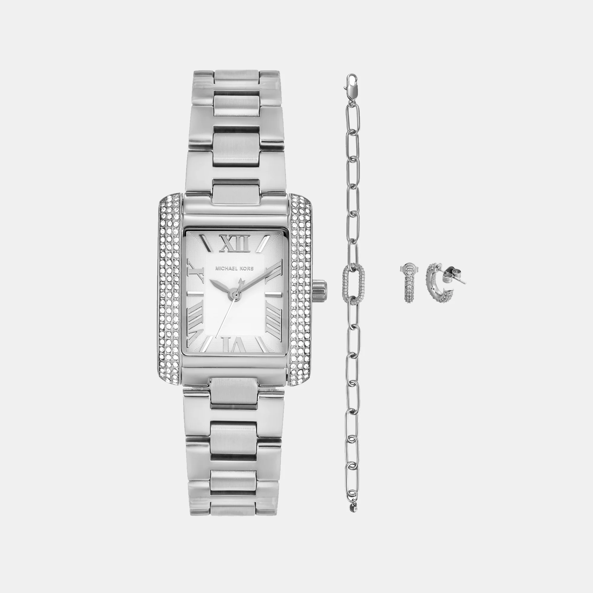 Emery Women Quartz White Dial Analog Stainless Steel Watch MK4839SET - Image 2