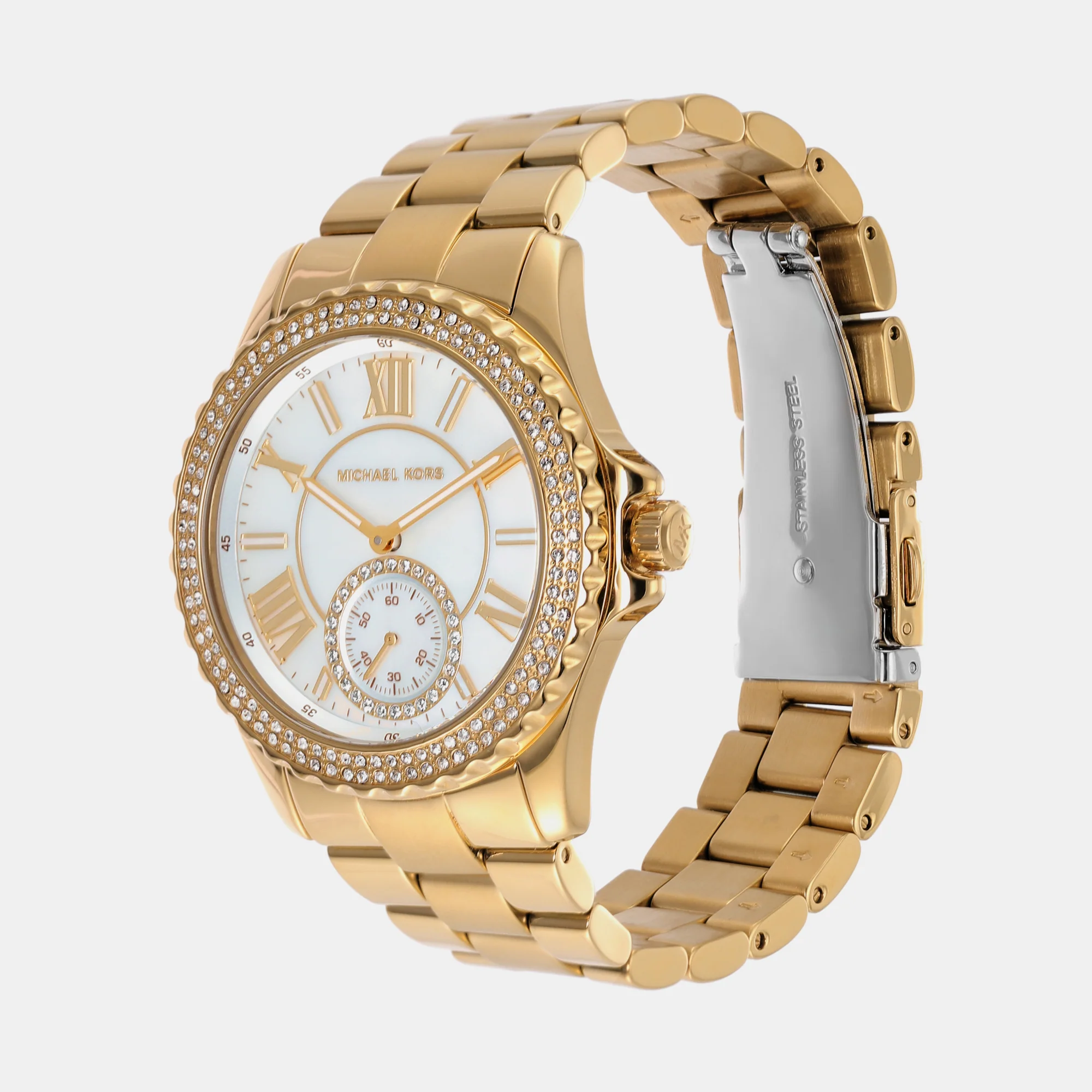 Everest Women Quartz Gold Dial Analog Stainless Steel Watch MK7401 - Image 3