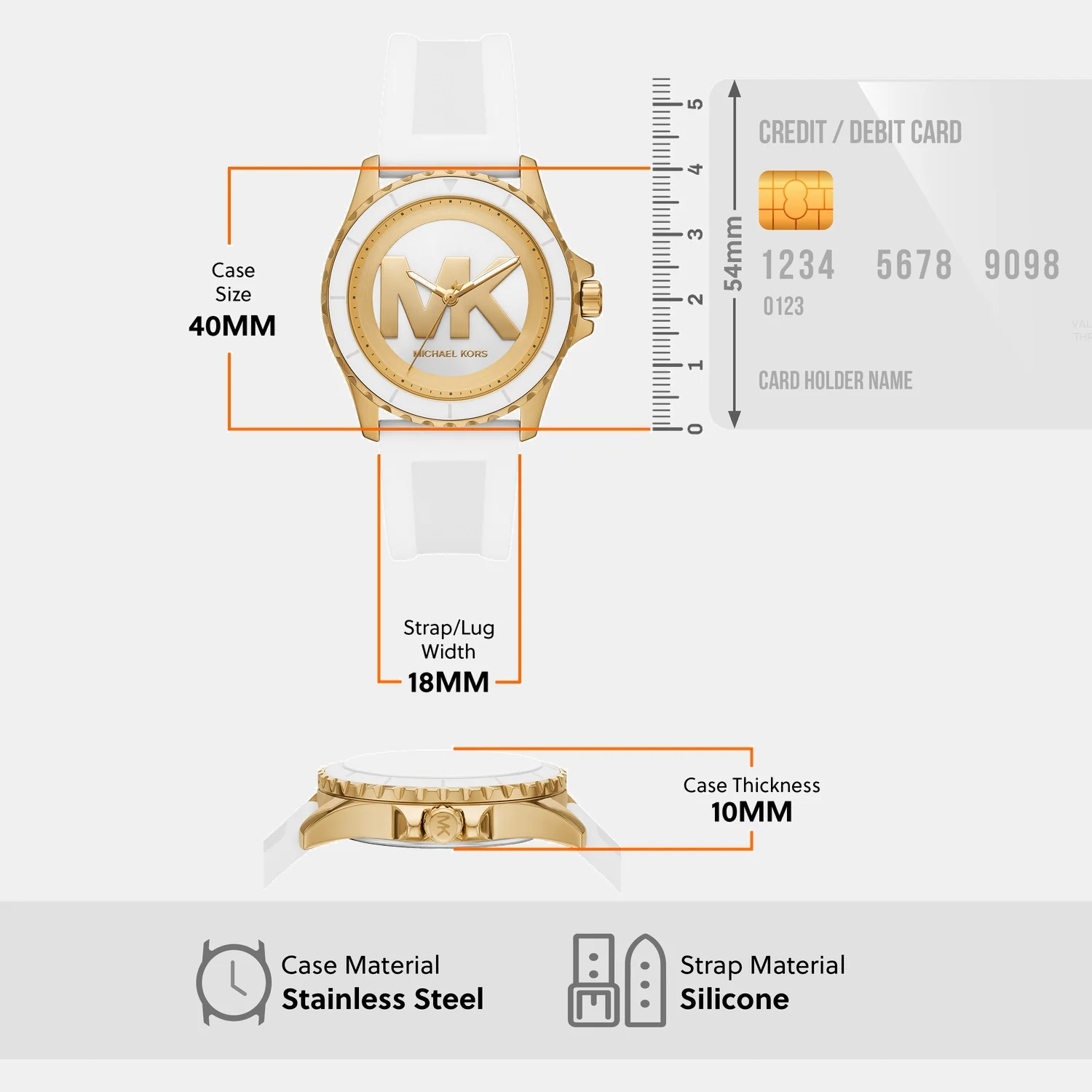Everest Women Quartz Two Tone Dial Analog Silicone Watch MK7535 - Image 9