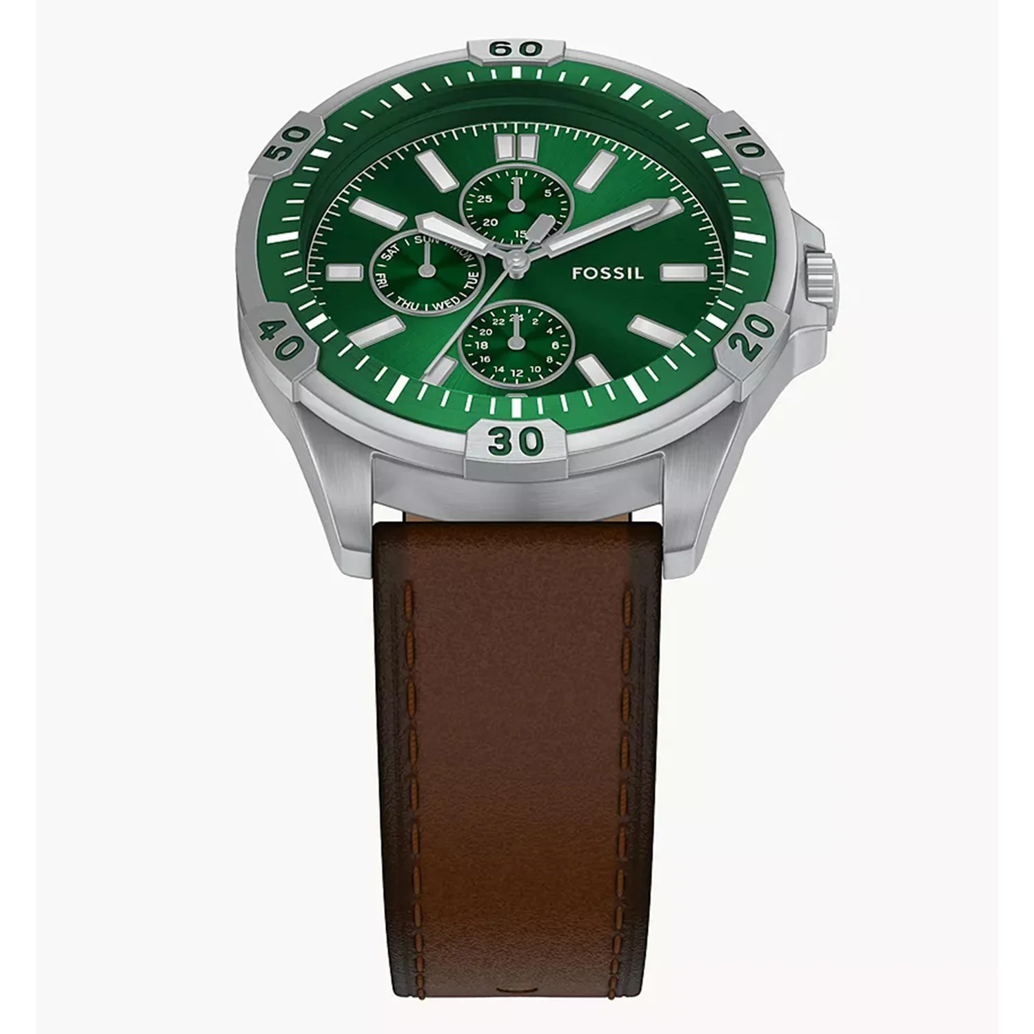 Garrett Men Quartz Green Dial Analog Leather Watch FS6147 - Image 5
