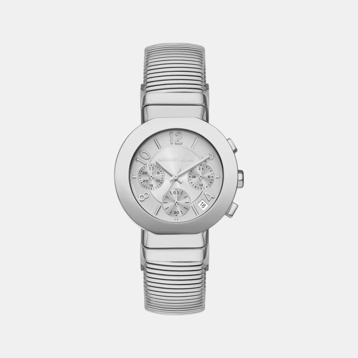 Gramercy Women Quartz Silver Dial Chronograph Stainless Steel Watch MK7526 - Image 2