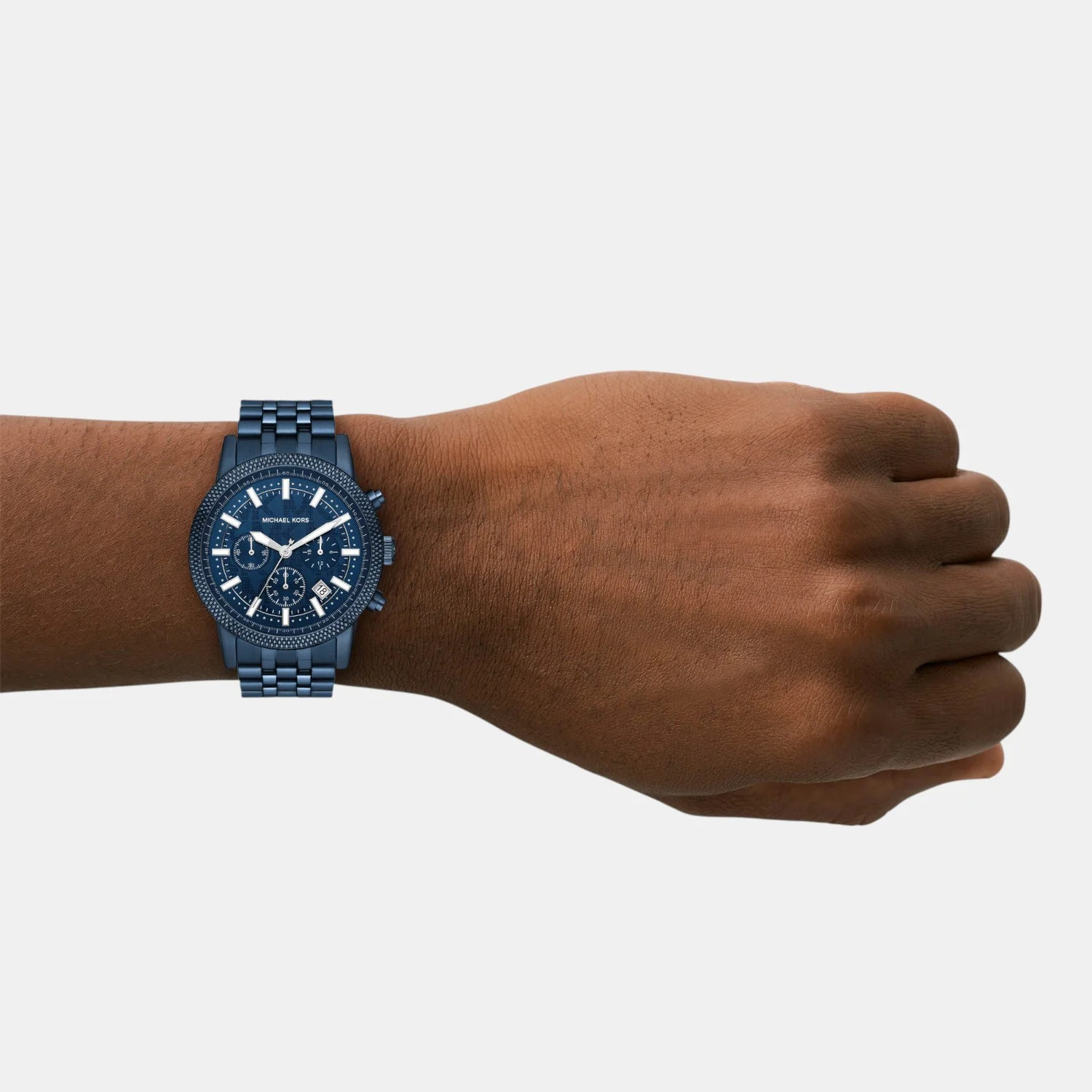Hutton Men Quartz Blue Dial Chronograph Stainless Steel Watch MKO1165 - Image 7