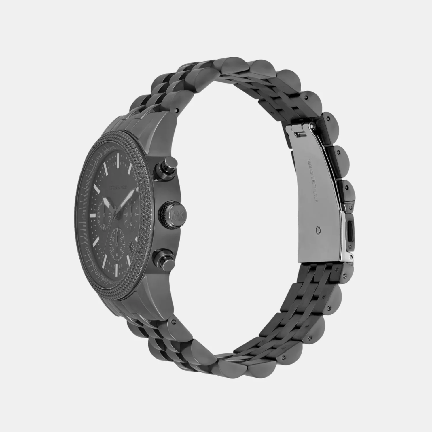 Hutton Men Quartz Grey Dial Chronograph Stainless Steel Watch MKO1164 - Image 5