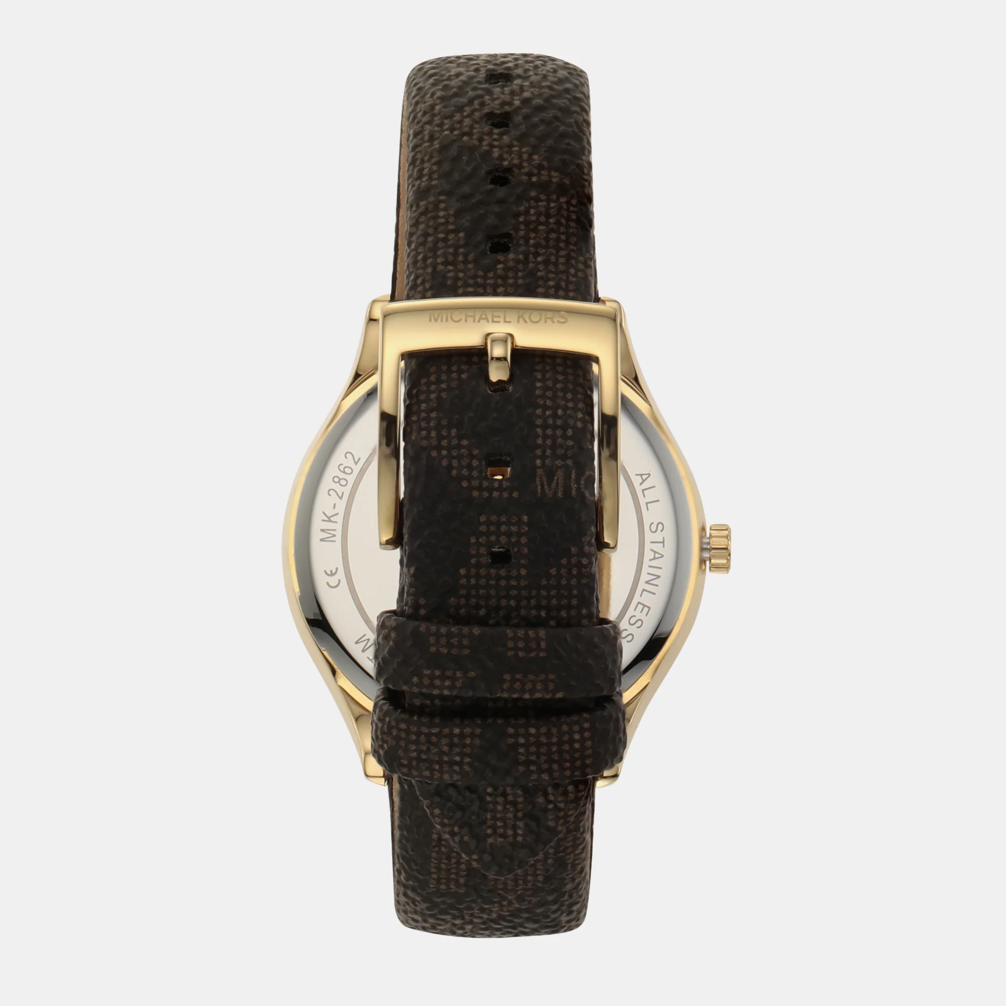 Jaycie Women Quartz Gold Dial Analog Leather Watch MK2862 - Image 6