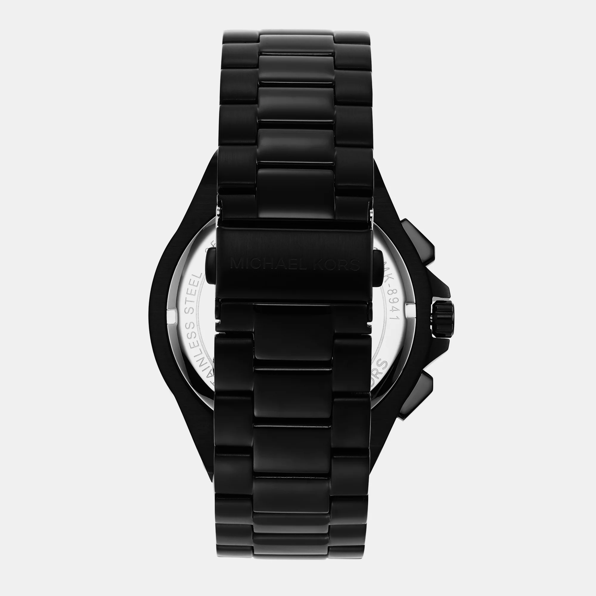 Lennox Men Quartz Black Dial Chronograph Stainless Steel Watch MK8941 - Image 4