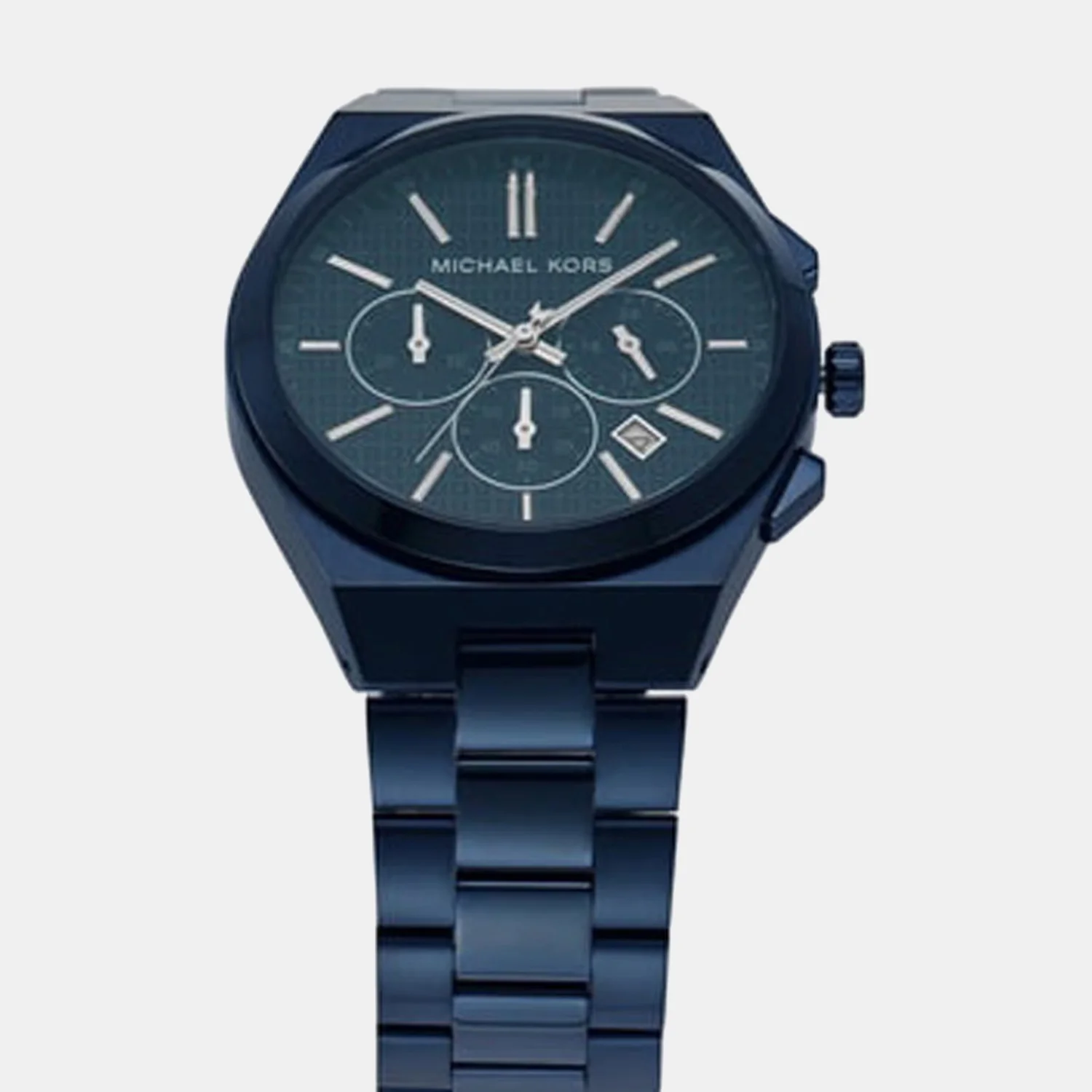 Lennox Men Quartz Blue Dial Chronograph Stainless Steel Watch MK9147 - Image 2