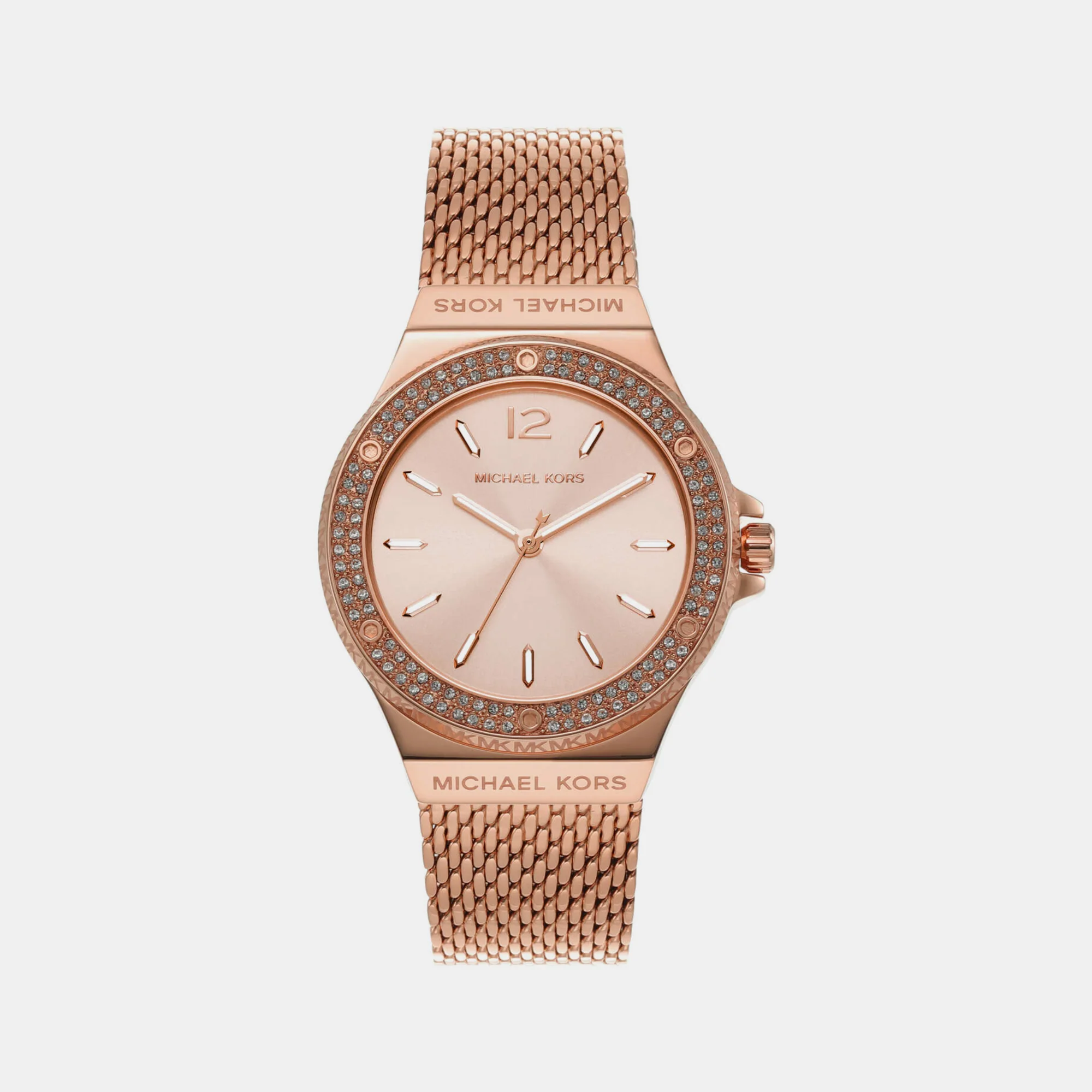 Lennox Women Quartz Pink Dial Analog Mesh Watch MK7336 - Image 2