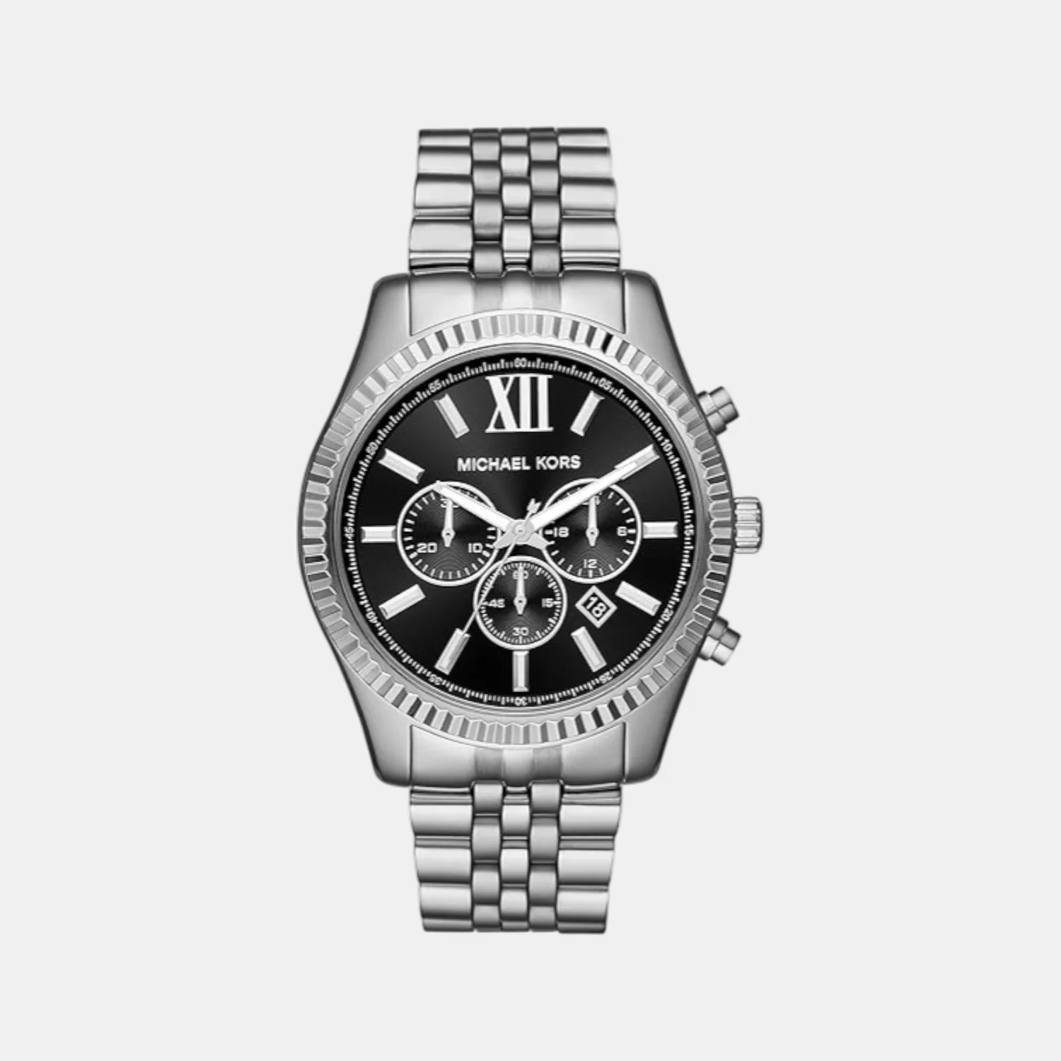 Lexington Men Quartz Black Dial Chronograph Stainless Steel Watch MK8602 - Image 2