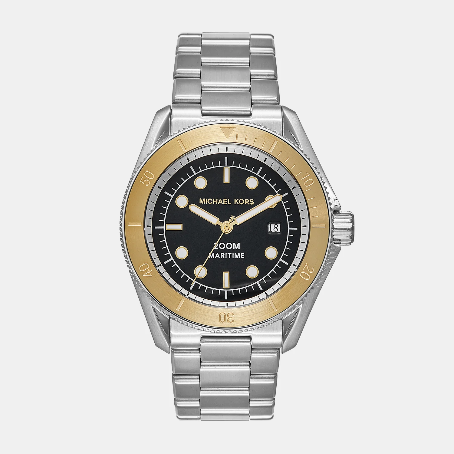 Maritime Men Quartz Black Dial Analog Stainless Steel Watch MK9161 - Image 2